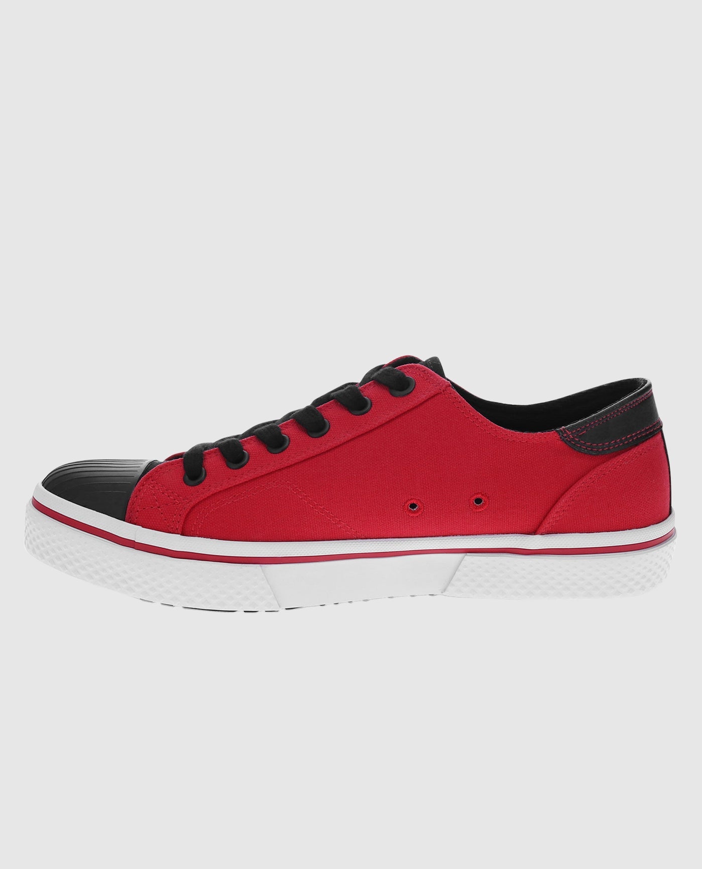 Inside Side View Of Starter Tradition 71 Low Red Single Sneaker | Red