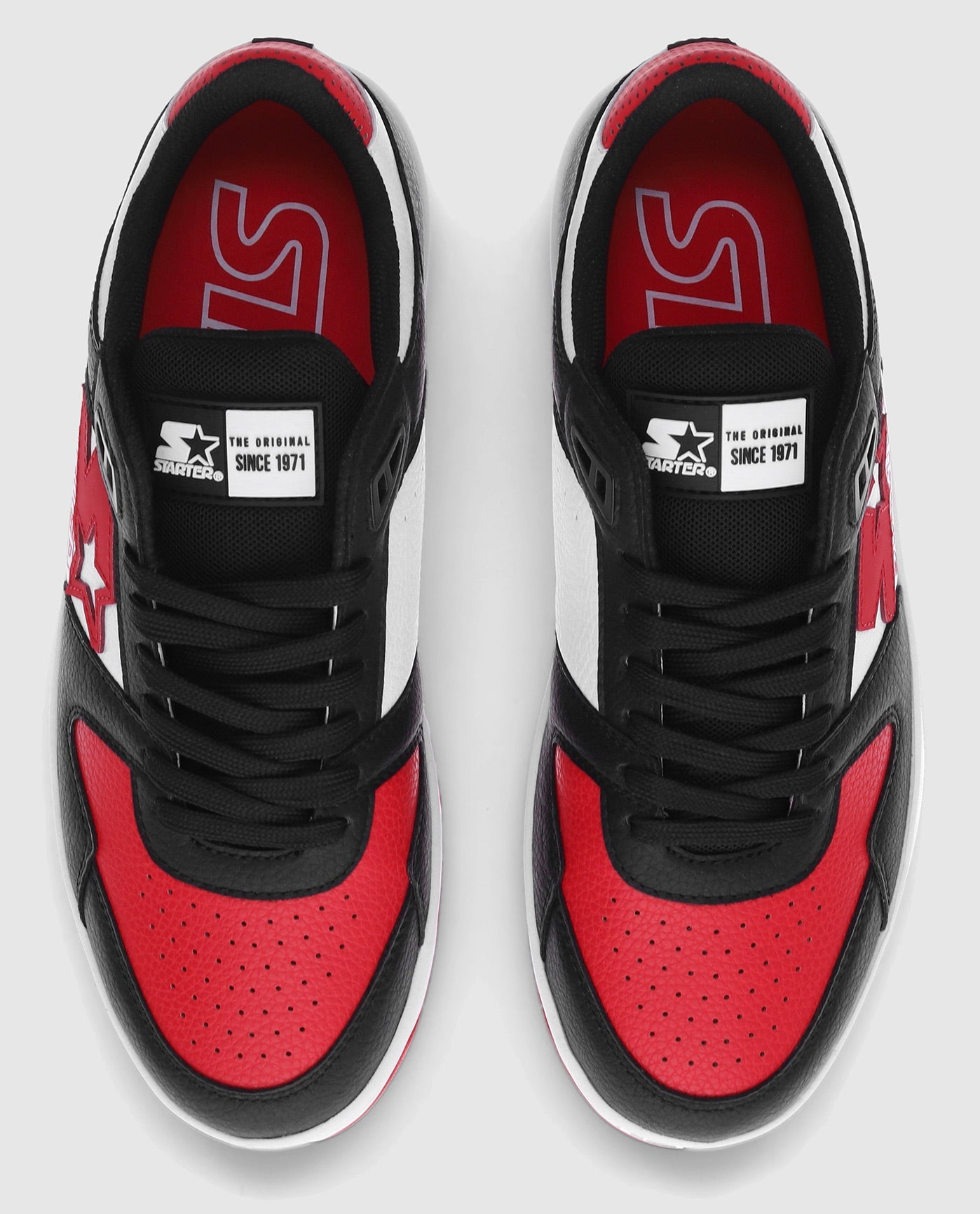 Top Angle Of Starter Breakaway 88 Low Red Sneaker Pair | Red