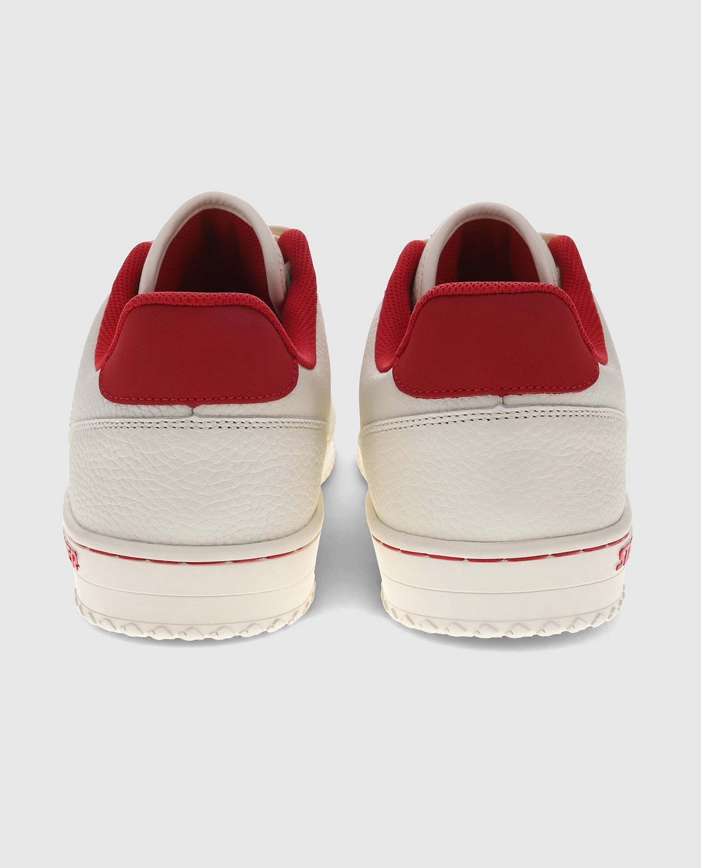 Back of Red and Off White Starter LFS 1 Sneakers | Red Off White