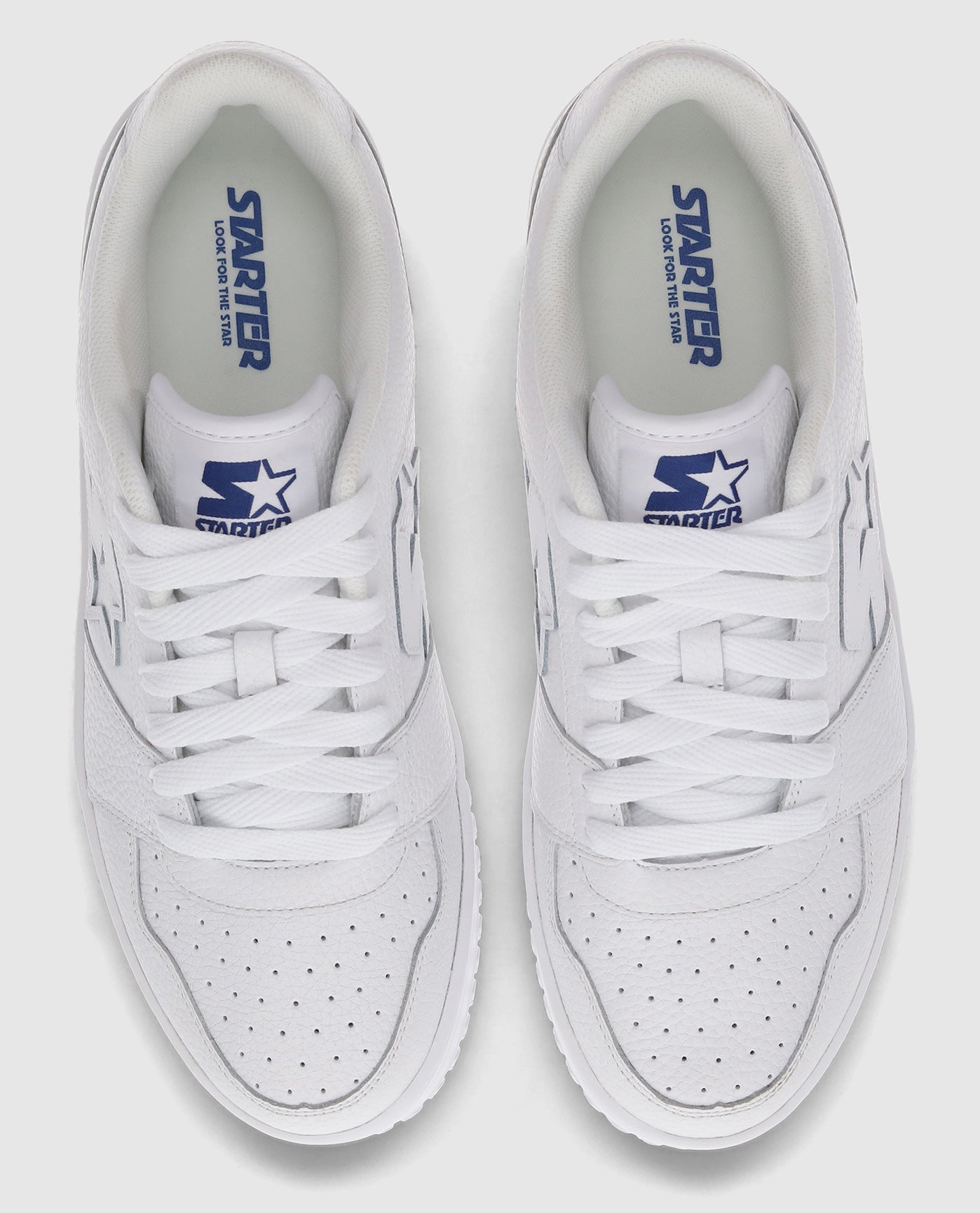 Top angle of White Starter LFS 1 Sneakers | White