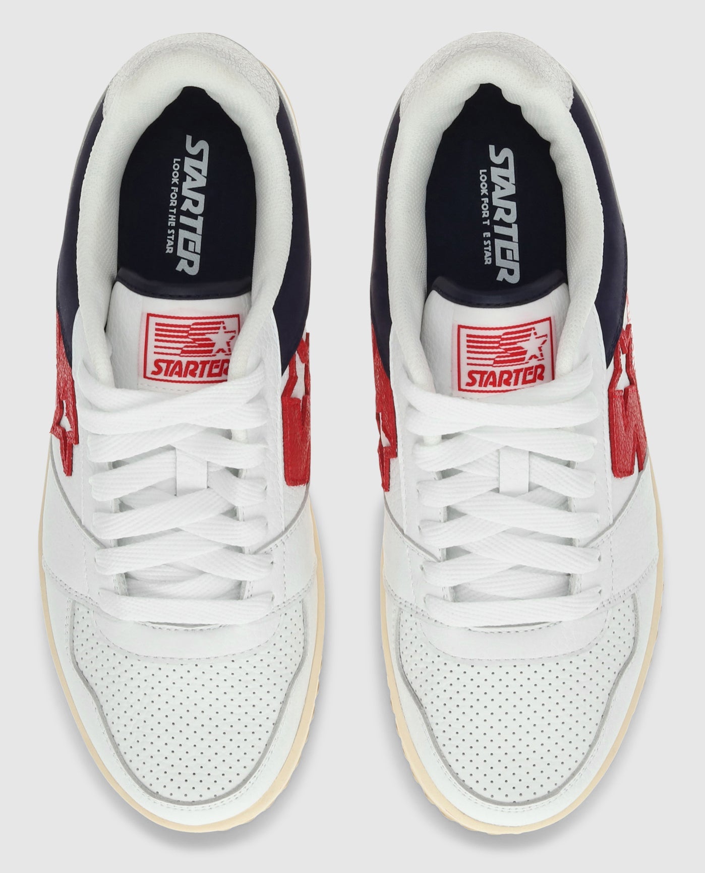 Top Angle of Starter LFS 1 Vintage White Single SneakerStarter LFS 1 Vintage White | White