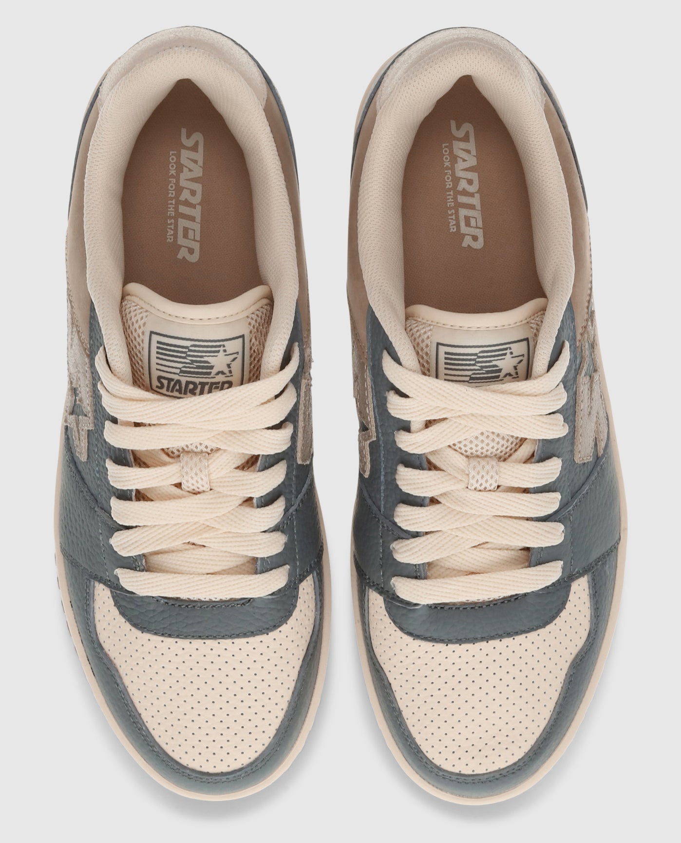 Top Angle of Starter LFS 1 Vintage Grey Single Sneaker | Grey