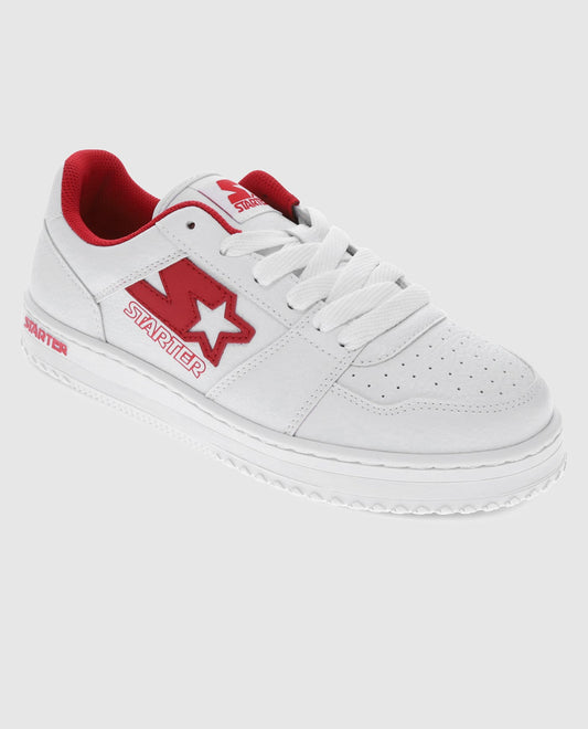 Front of Youth Starter LFS 1 Red Single Sneaker | Red