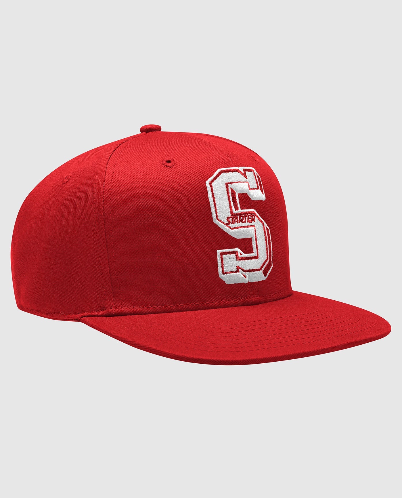 Front of Starter Horizon Snapback Hat Red | Red
