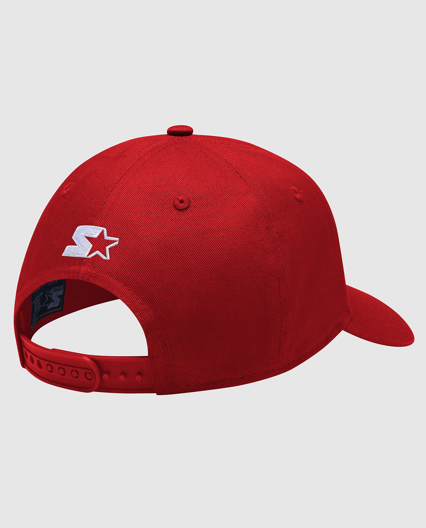 Back of Starter Breeze Snapback Hat Red | Red