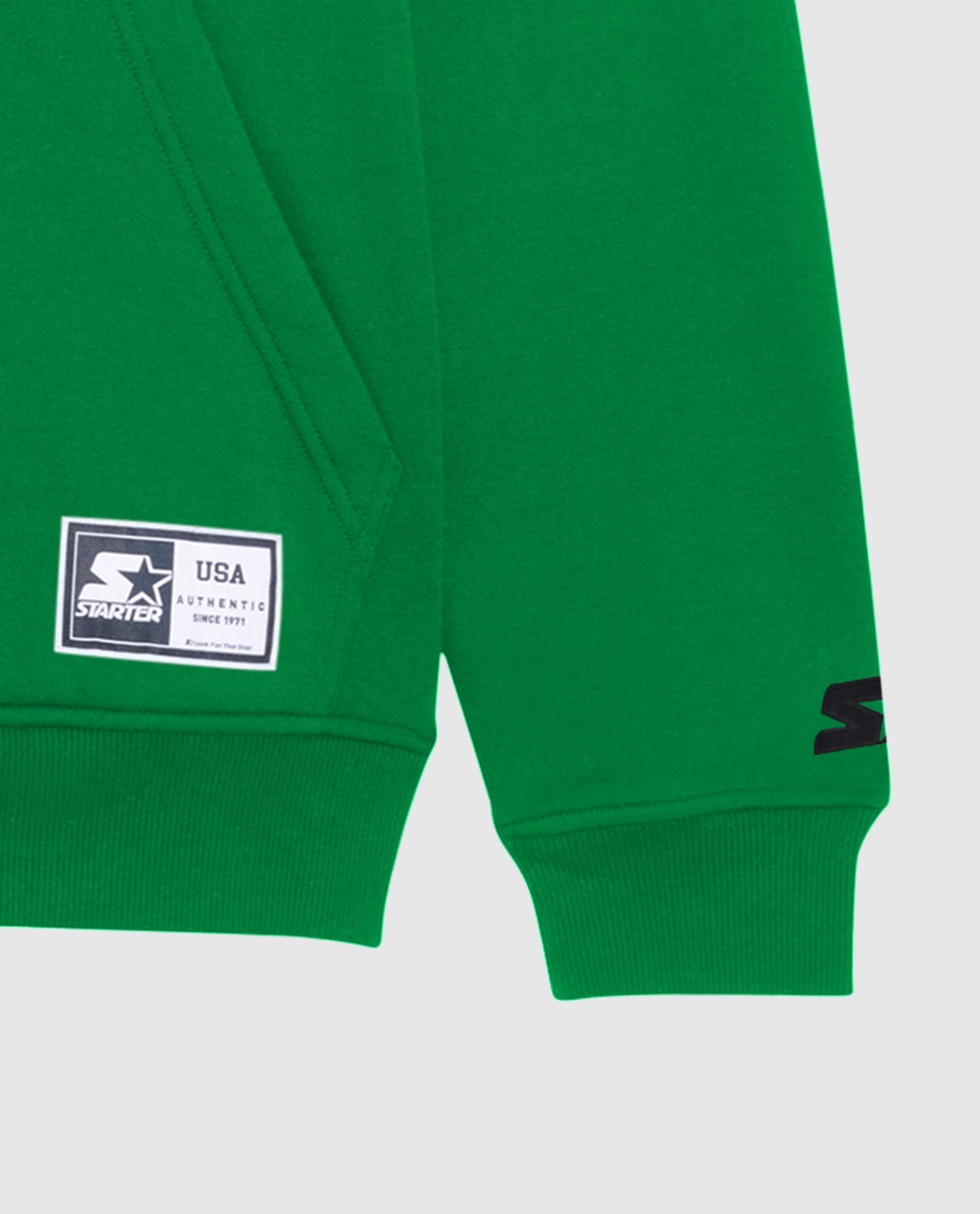 Sleeve Cuff of Starter Jimmy Pullover Hoodie Green | Green