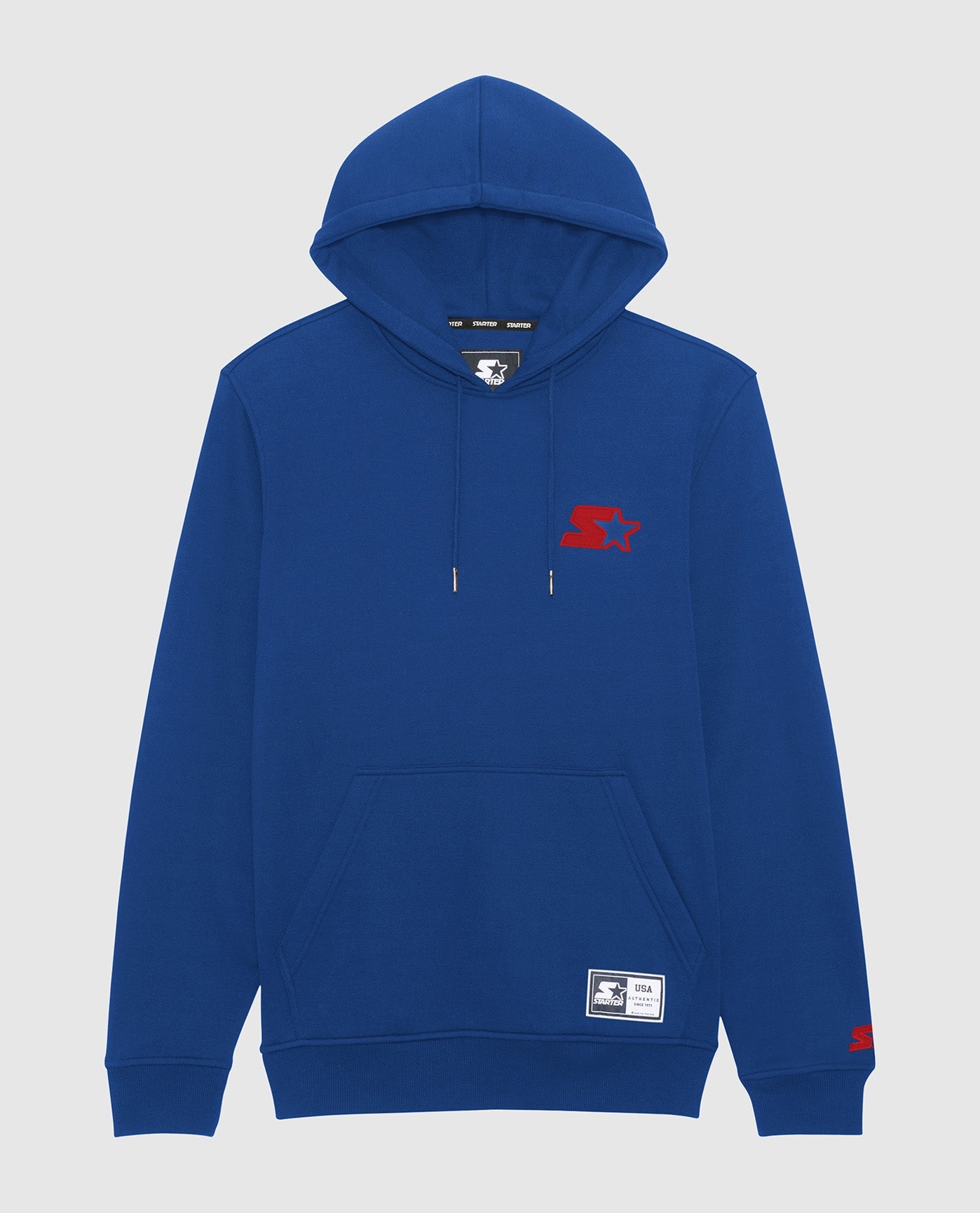 Front of Starter Jimmy Pullover Hoodie Royal Blue | Royal Blue