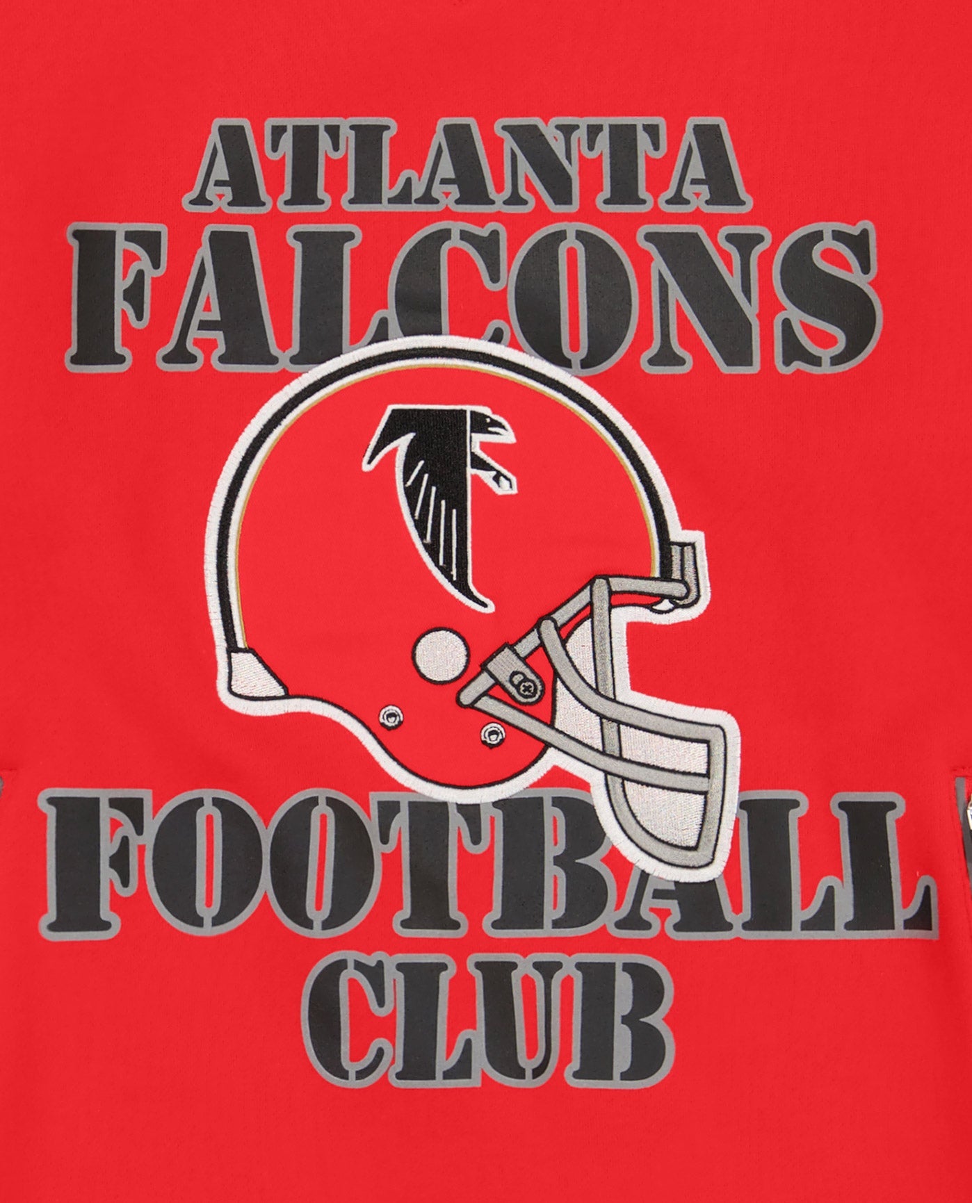 ATLANTA FALCONS FOOTBALL CLUB writing and helmet logo front | Falcons Red