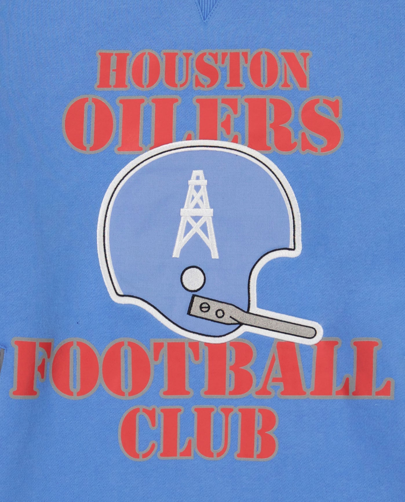 Men's Starter Light Blue Houston Oilers Crew Neck Sweatshirt With Zip  Pockets