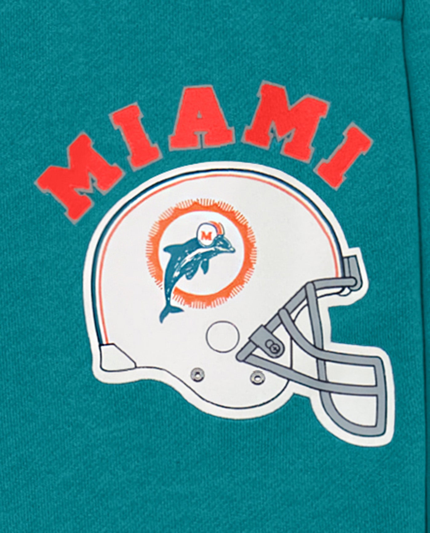 MIAME DOLPHINS writing and helmet logo front | Dolphins Aqua