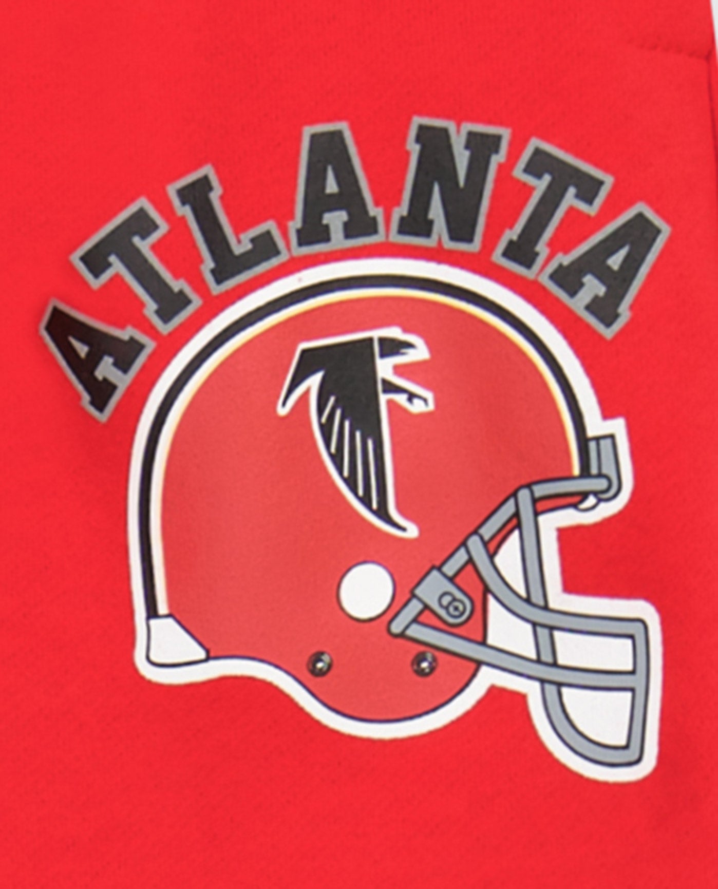ATLANTA FALCONS writing and helmet logo front | Falcons Red
