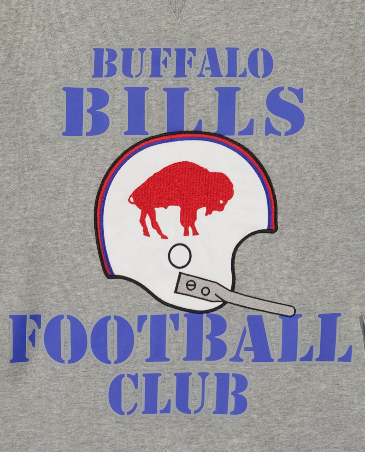 Men's Starter Heather Grey Buffalo Bills Crew Neck Sweatshirt With Zip  Pockets