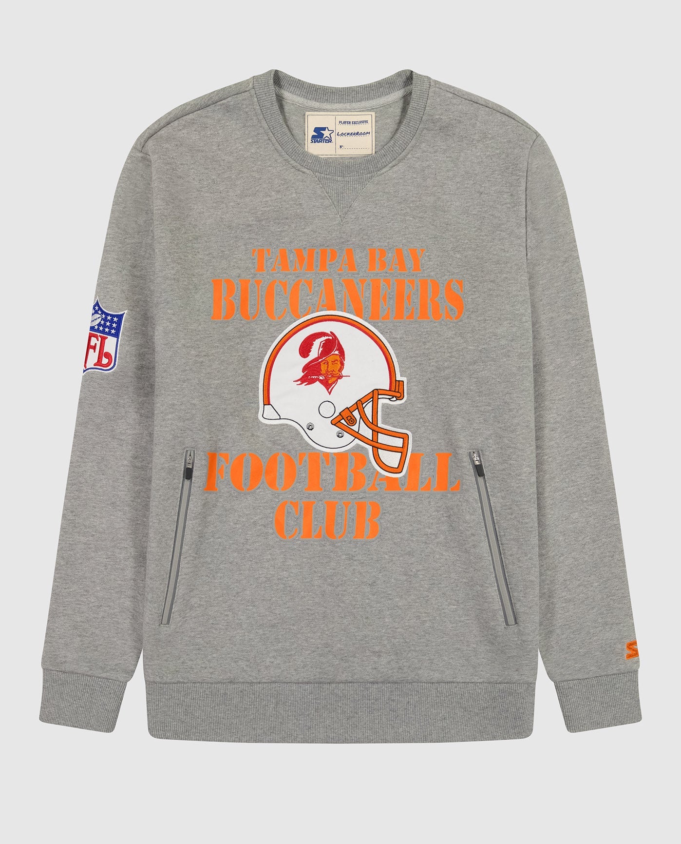 Starter Tampa Bay Buccaneers Crew Neck Sweatshirt M / Buccaneers Heather Grey Mens Sportswear