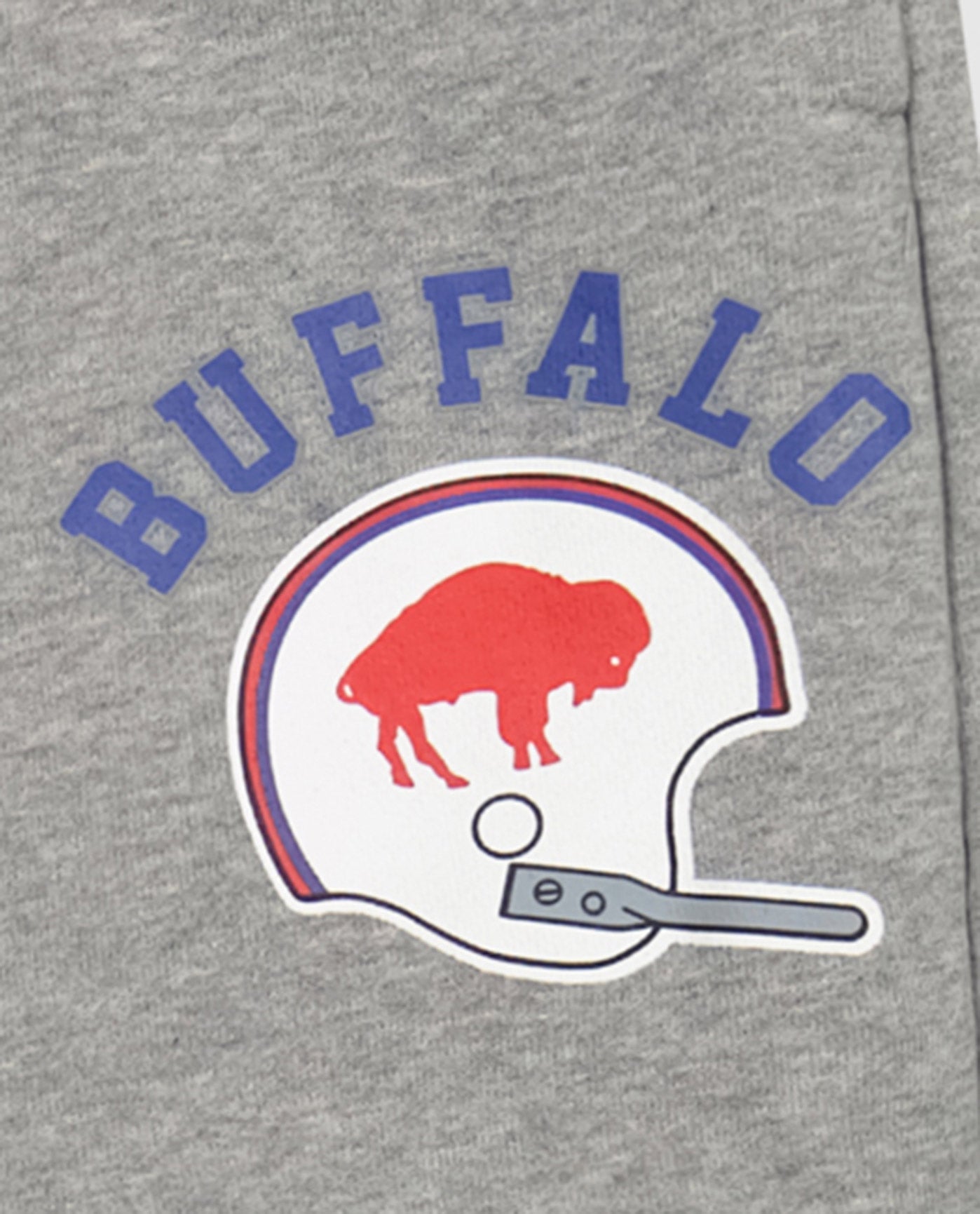 BUFFALO helmet logo on the left thigh | Bills Heather Grey