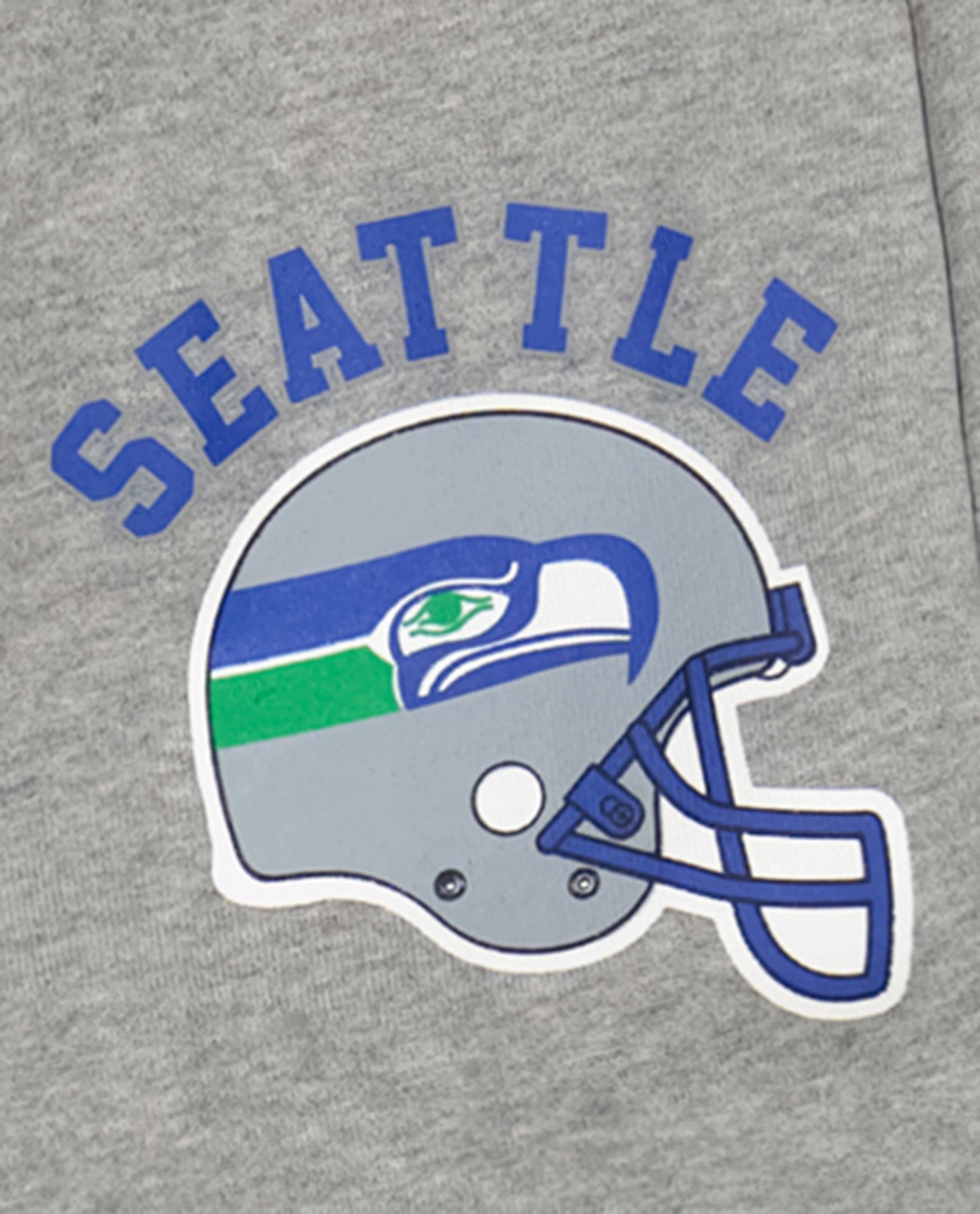 SEATTLEhelmet logo on the left thigh | Seahawks Heather Grey