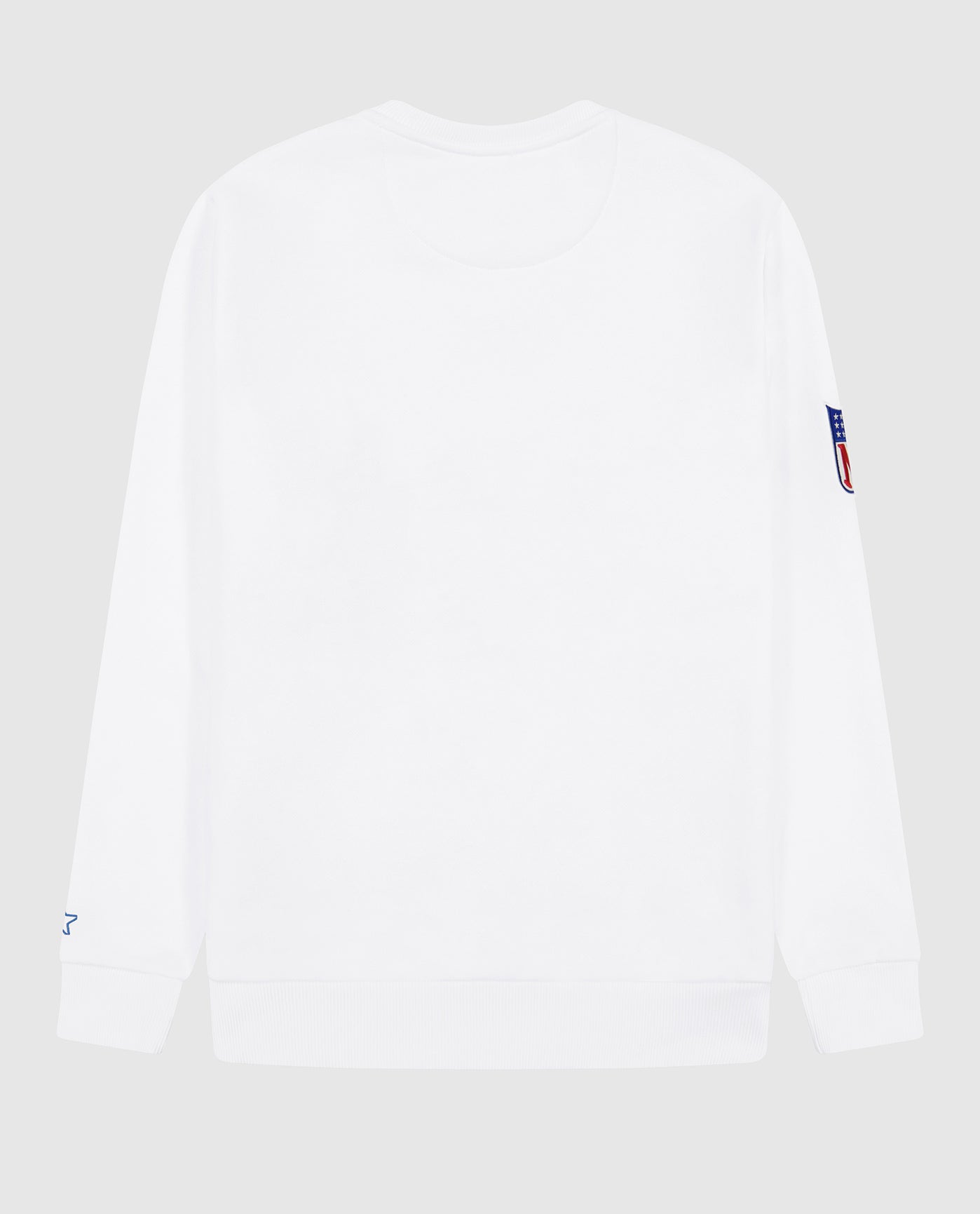 Back of Los Angeles Chargers Crew Neck Sweatshirt | Chargers White