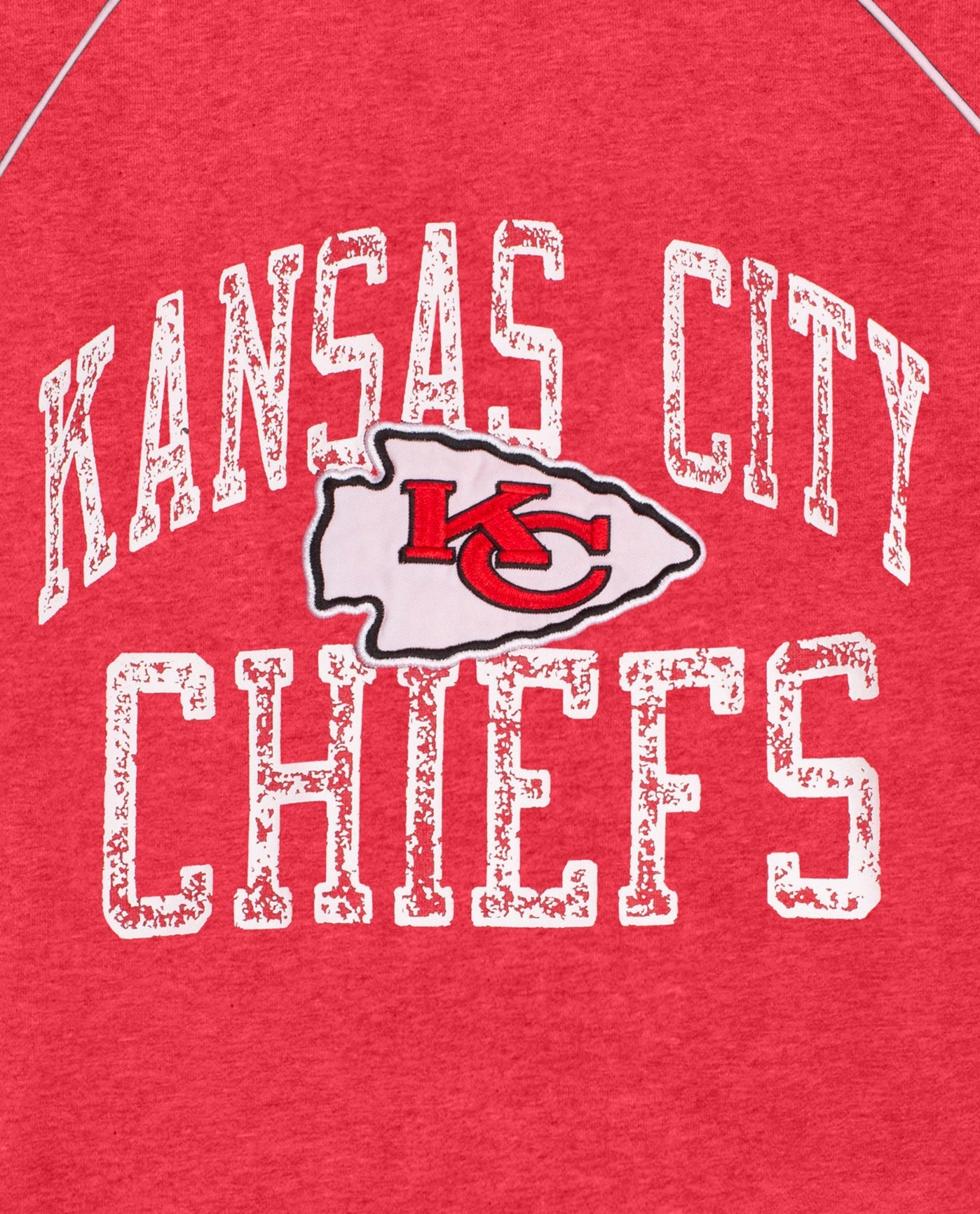 Front Logo of Kansas City Chiefs Crew Neck Sweatshirt | Chiefs Red