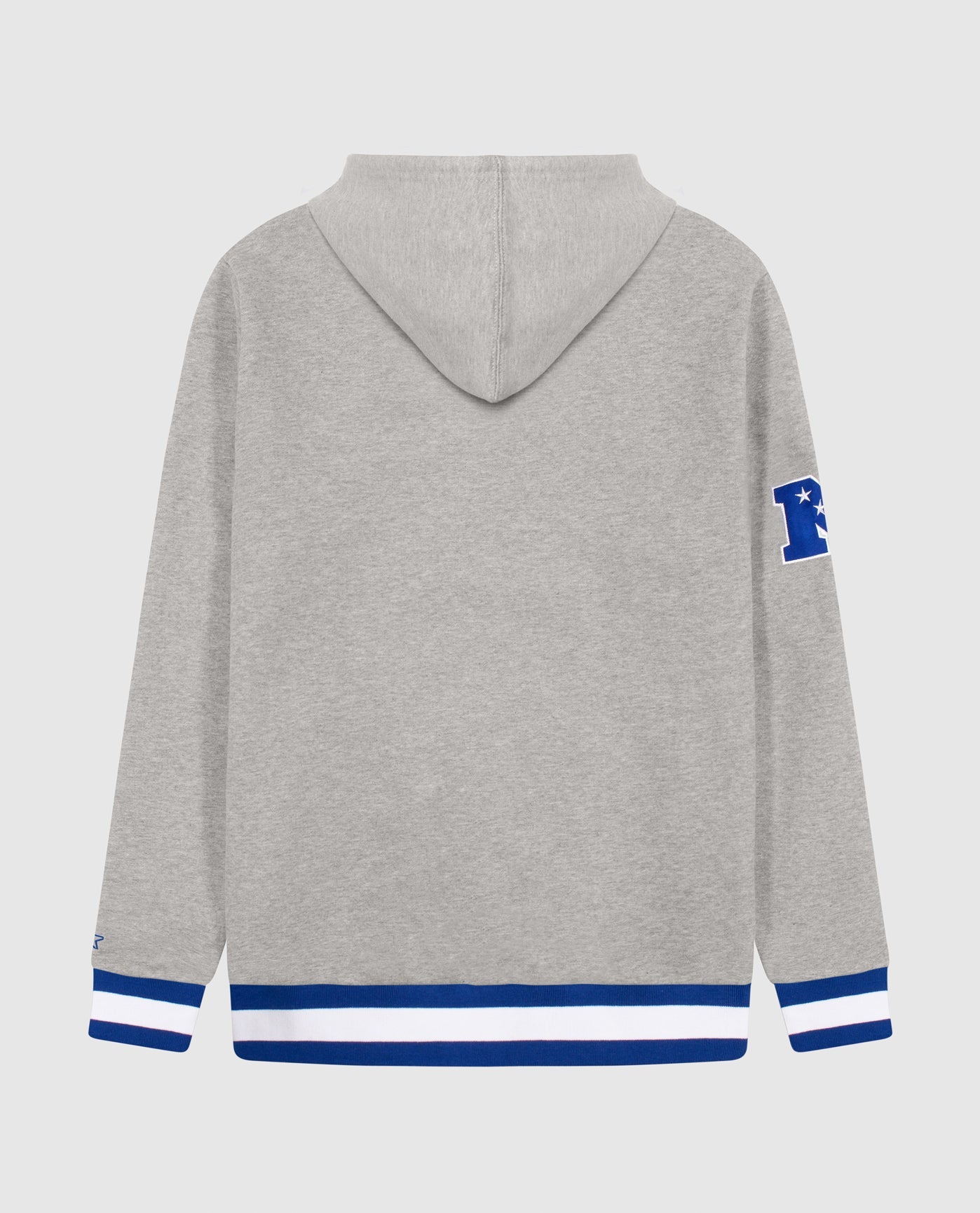 Back of New York Giants Knit Hoodie Sweatshirt | Heather Grey