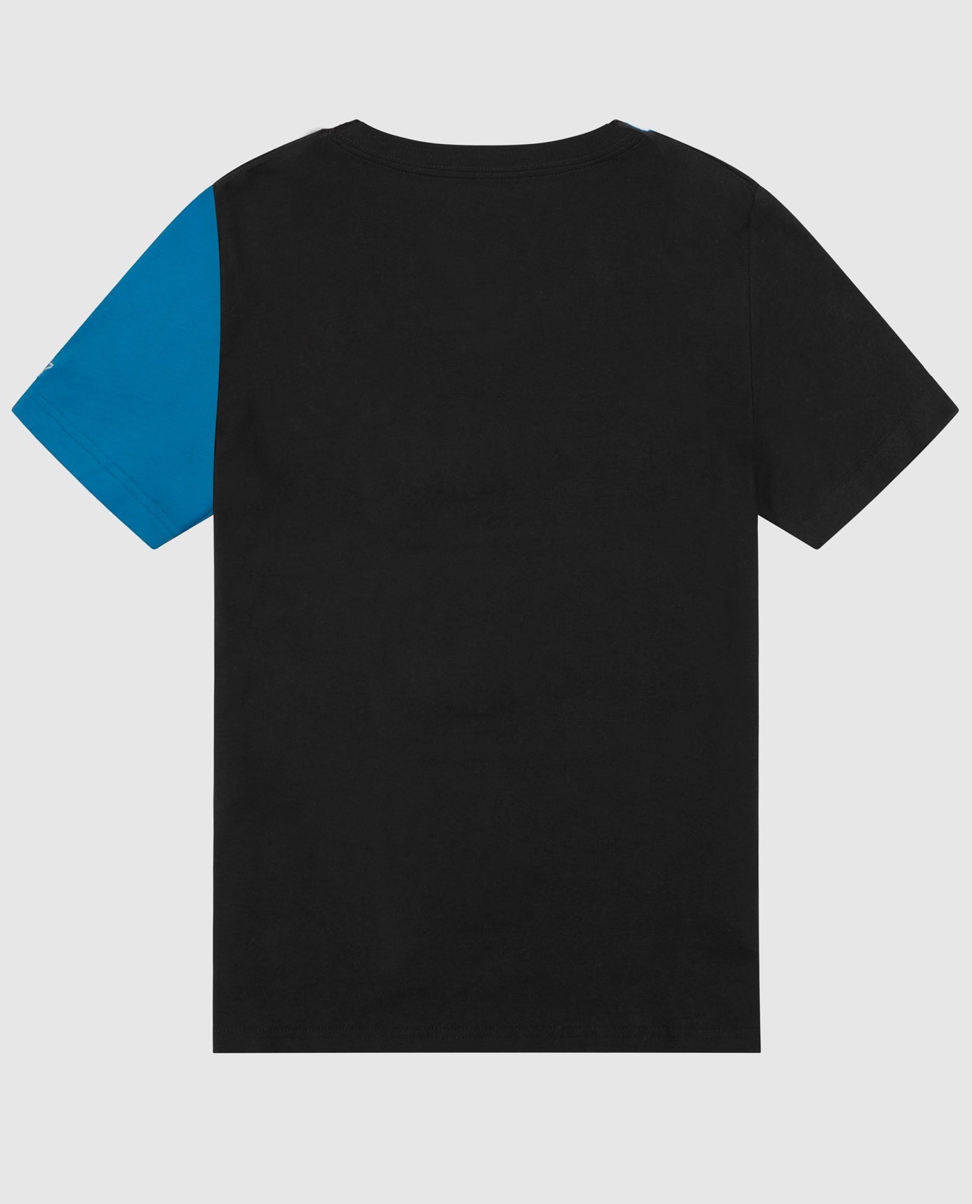 Back of Carolina Panthers Short Sleeve Crew Neck Shirt | Black