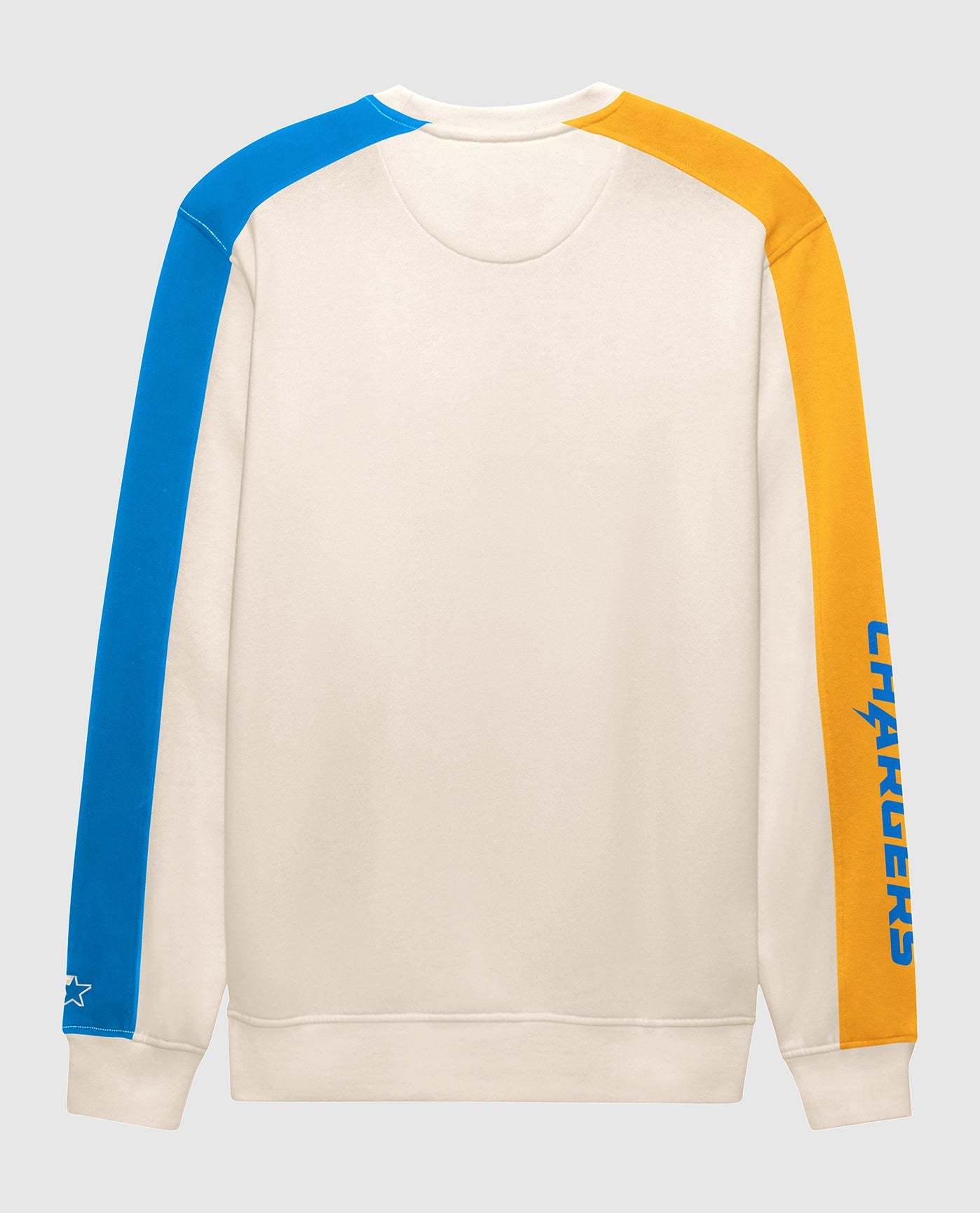 Back Of Los Angeles Chargers Team Crew Long Sleeve Shirt | Cream