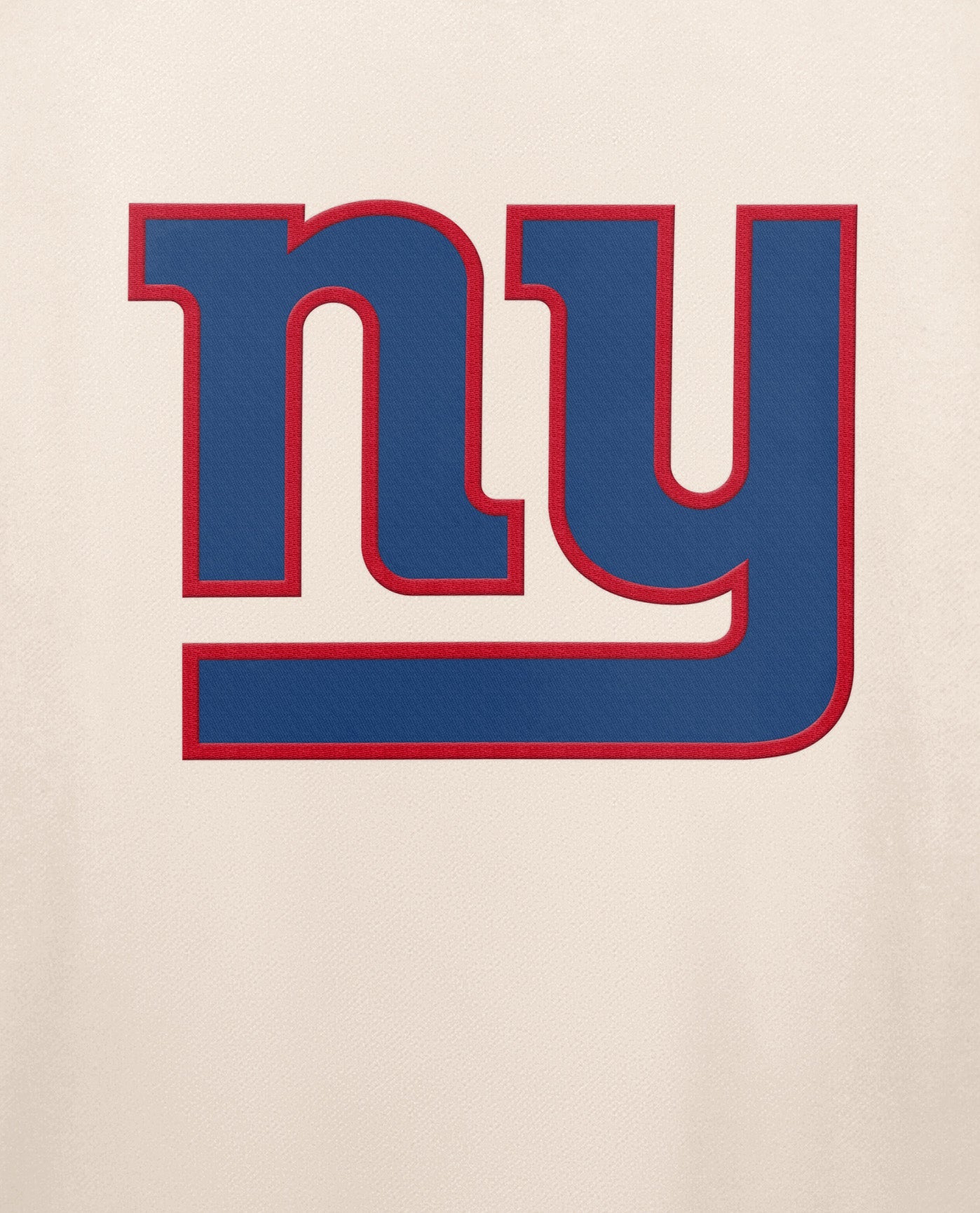 Team Logo On Chest Of New York Giants Team Crew Long Sleeve Shirt | Cream