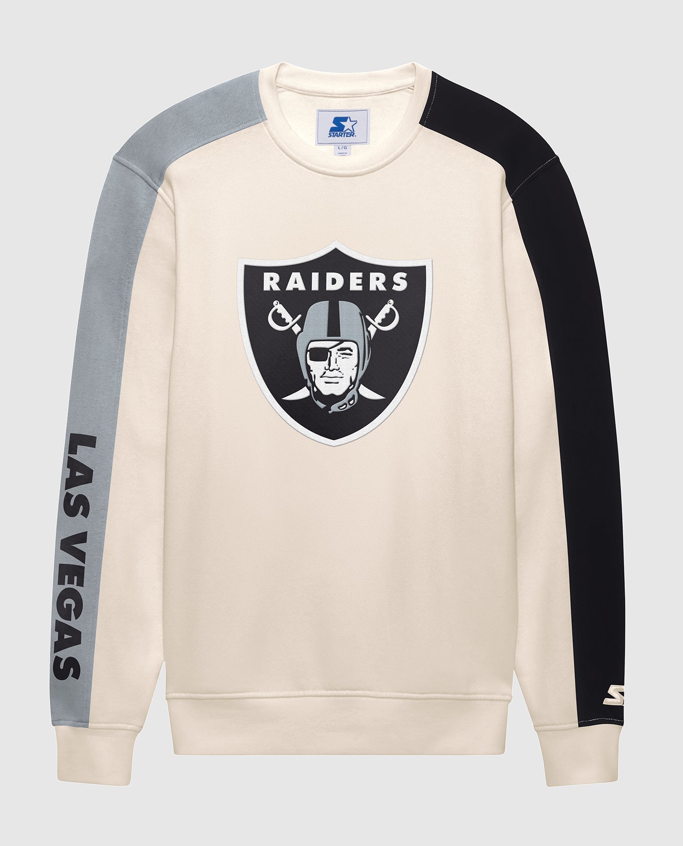 Starter Men's Las Vegas Raiders Half Ball Team Long Sleeve T-Shirt