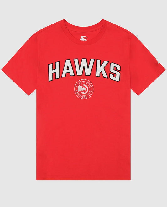 Front of Atlanta Hawks Retro Short Sleeve Shirt | Hawks Red