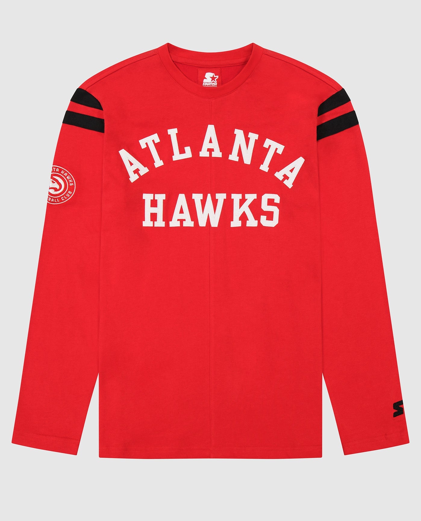Front of Atlanta Hawks Elite Long Sleeve Shirt | Hawks Red