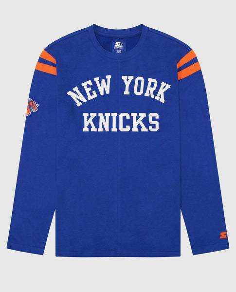 New York Knicks Mens National Exposure Raglan Long Sleeve Crew Shirt