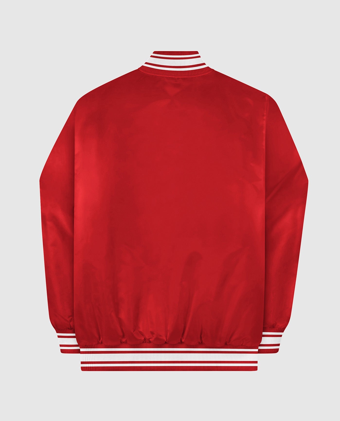Back Of Starter Locker Room Full-Snap Satin Jacket Red | Red