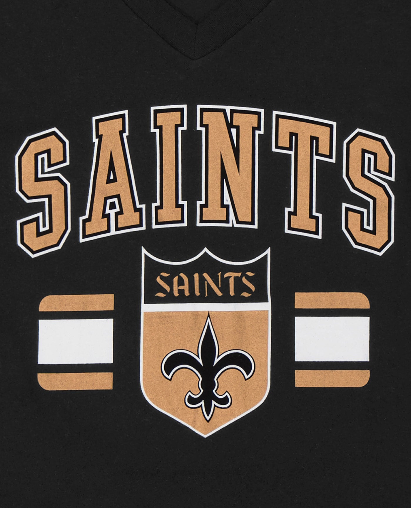 Starter Women's New Orleans Saints Touchdown V-Neck Shirt M / Saints Black Women Sportswear