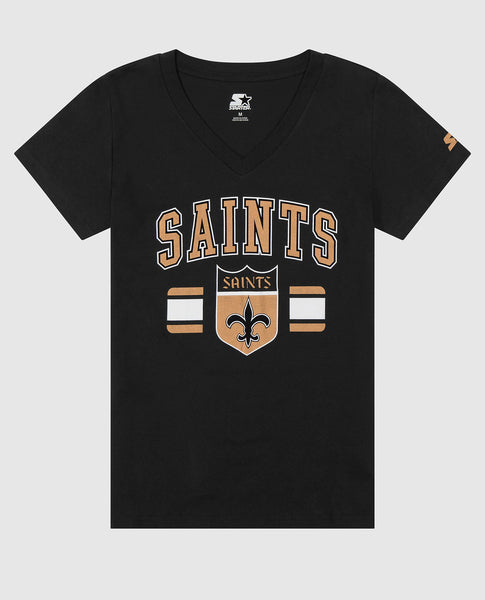 New Orleans Saints Shirt Large NFL Team Apparel Black Short Sleeve