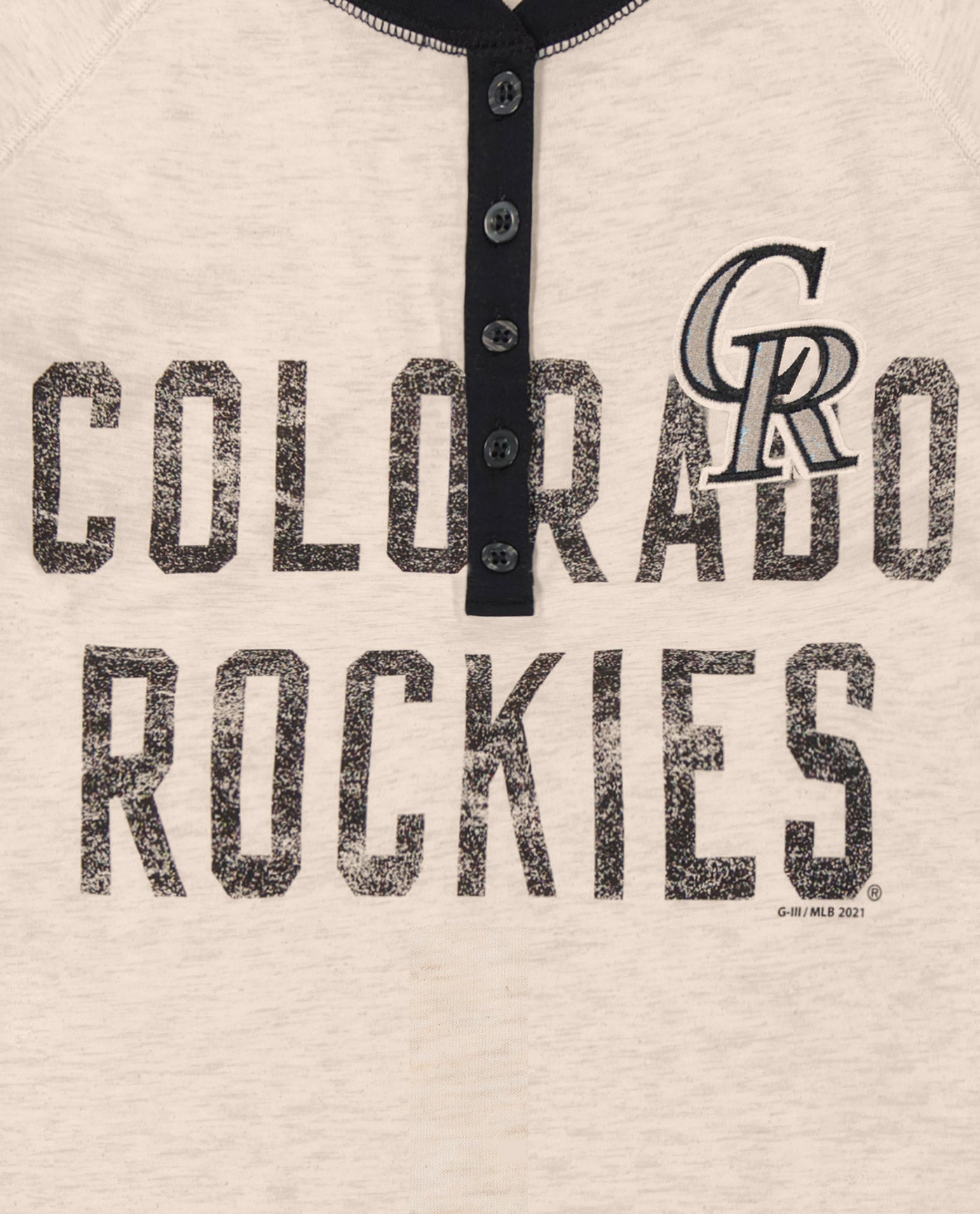 Women's Starter White Colorado Rockies First Choice 3/4 Sleeve Shirt