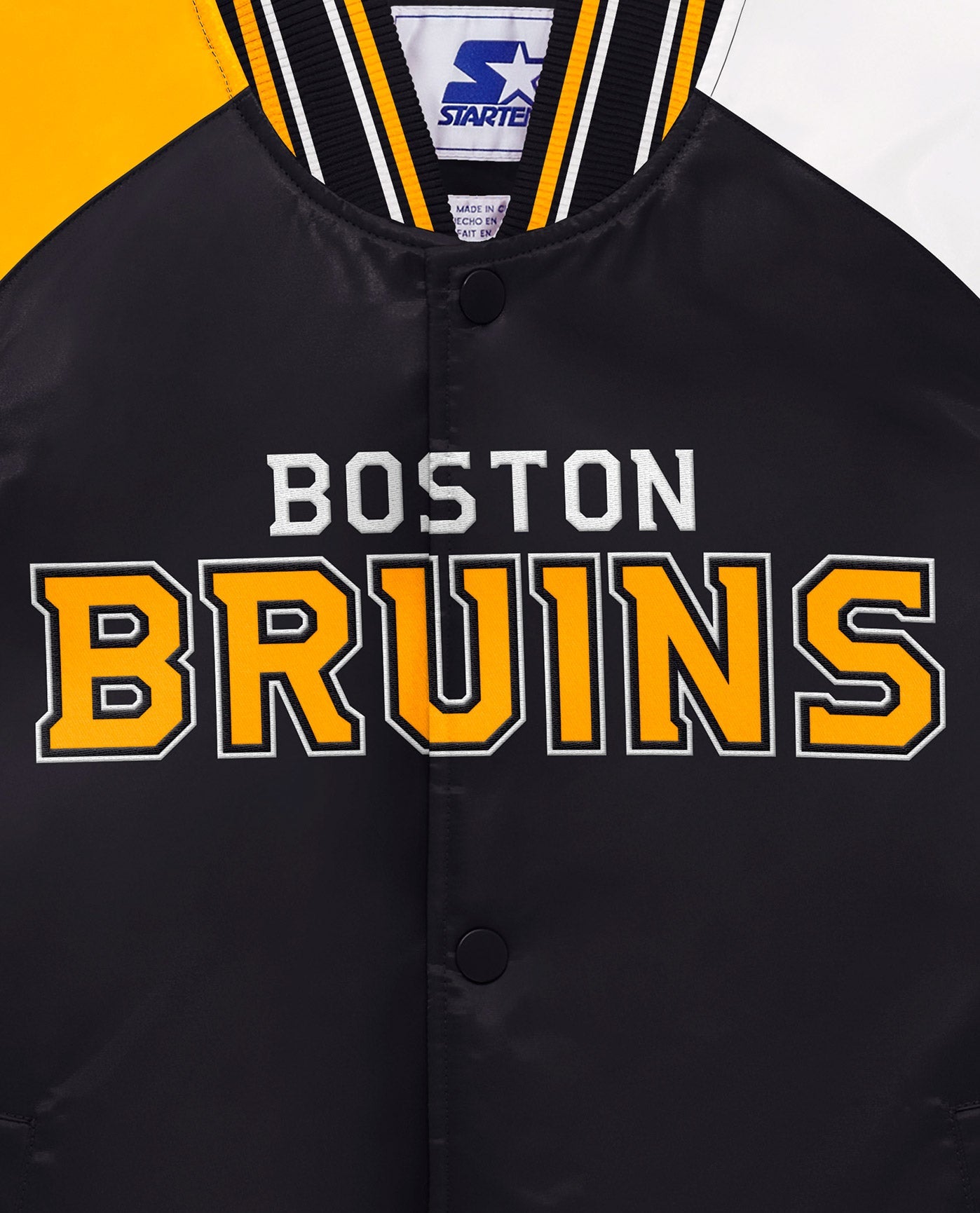 Boston Bruins Team Name Twill Applique | Black