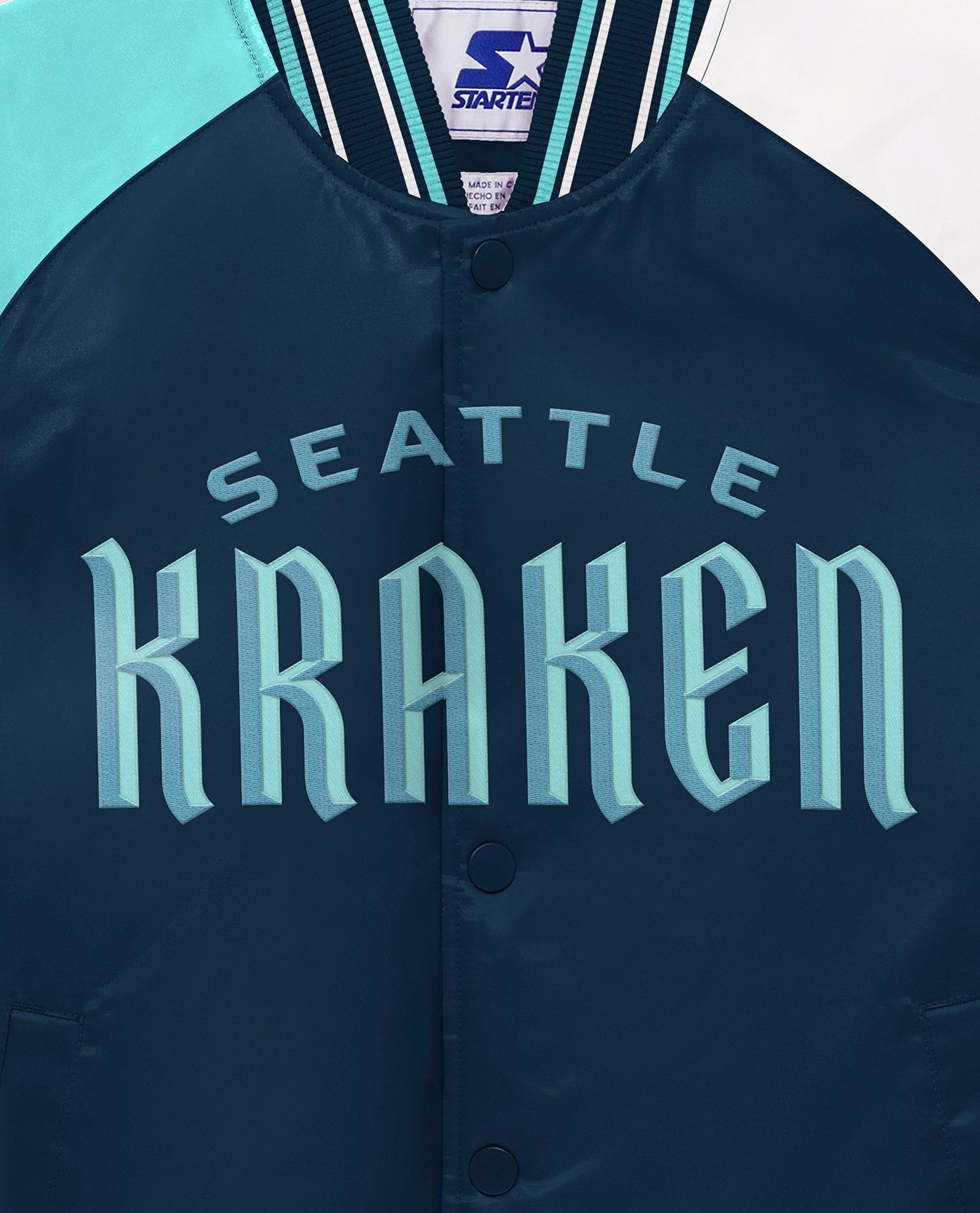 Seattle Kraken Goal Line Stance Full Zip Windbreaker Youth Jacket - Multi Color / Y 10/12