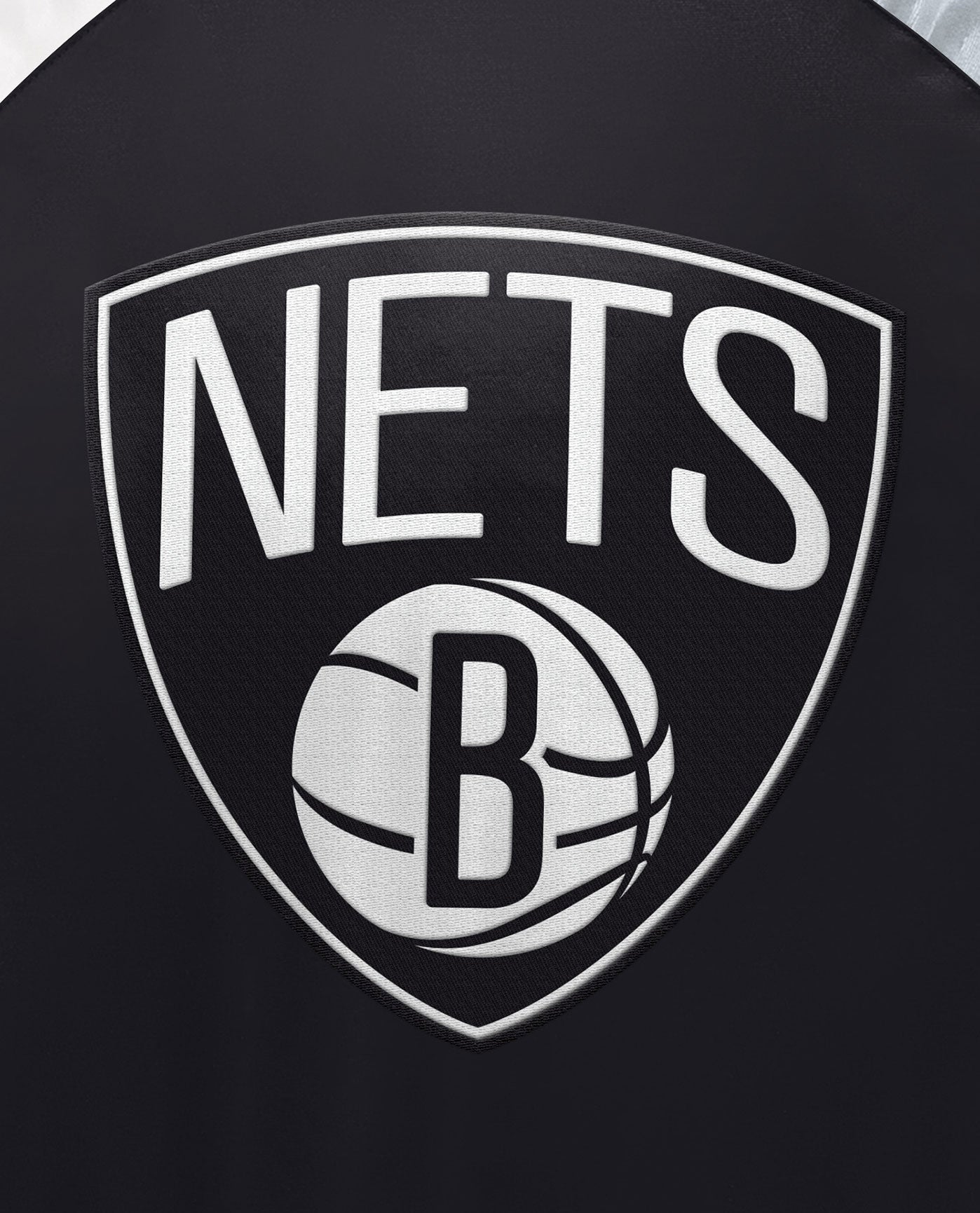 Ty Mopkins Brooklyn Nets Varsity Satin Black/Red Jacket