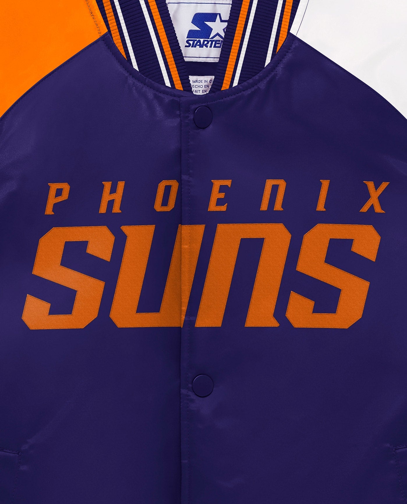 Starter Purple Youth Phoenix Suns Varsity Satin Full-Snap Jacket