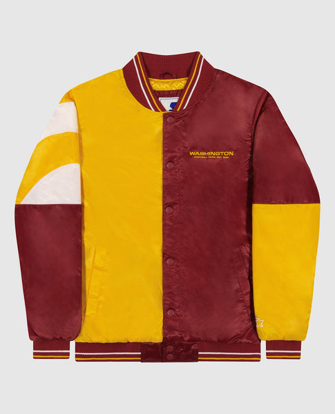 Starter Satin Washington Commanders Burgundy and Yellow Jacket - Jacket  Makers