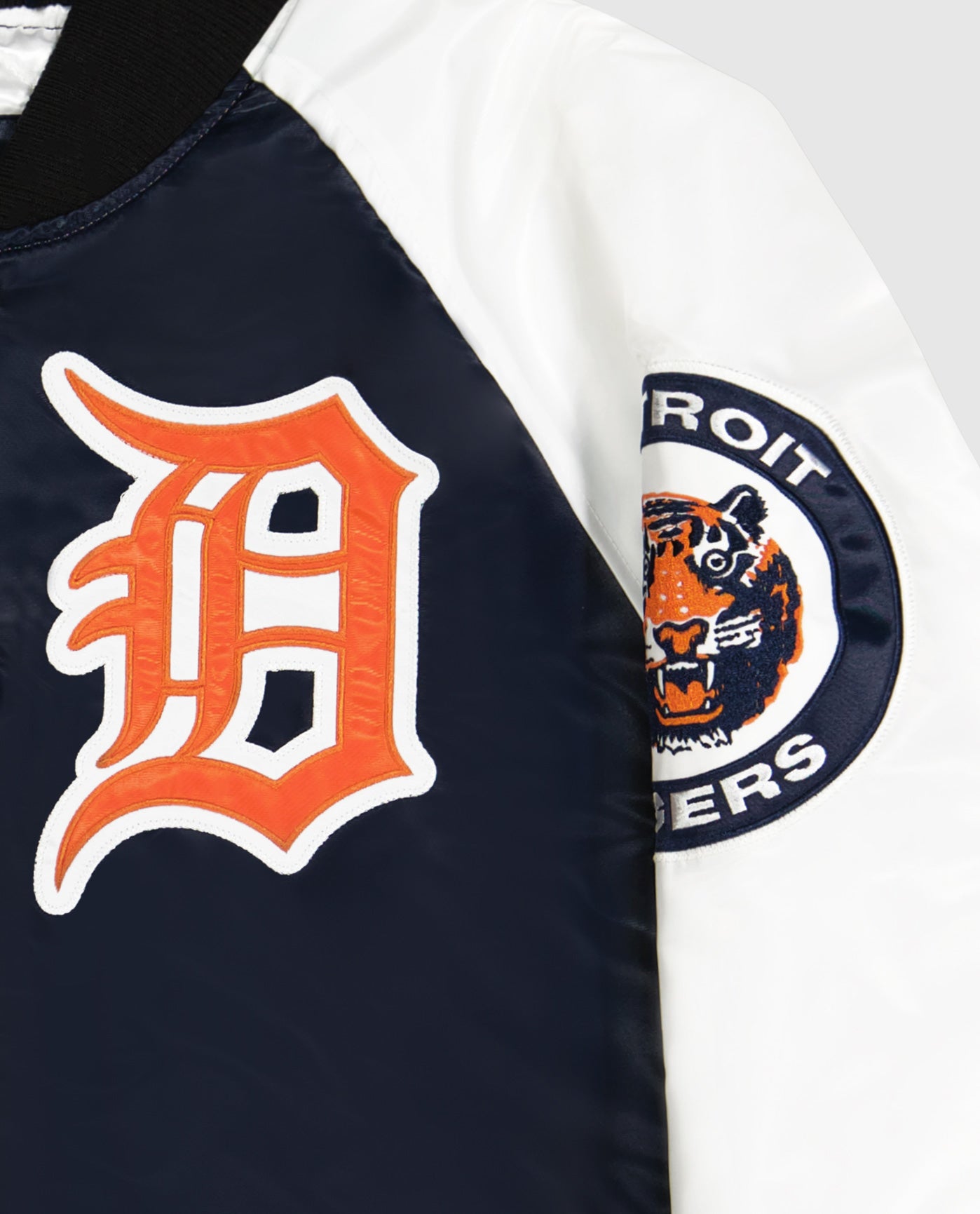 Lids Detroit Tigers Starter Slider Satin Full-Snap Varsity Jacket - Orange
