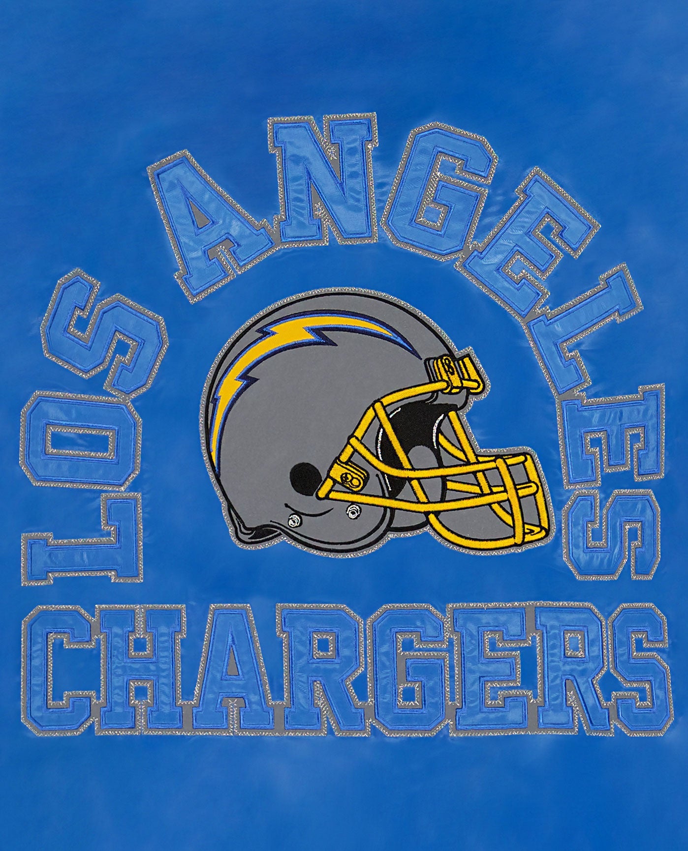 CHARGERS logo with helmet back graphic | Chargers Light Blue