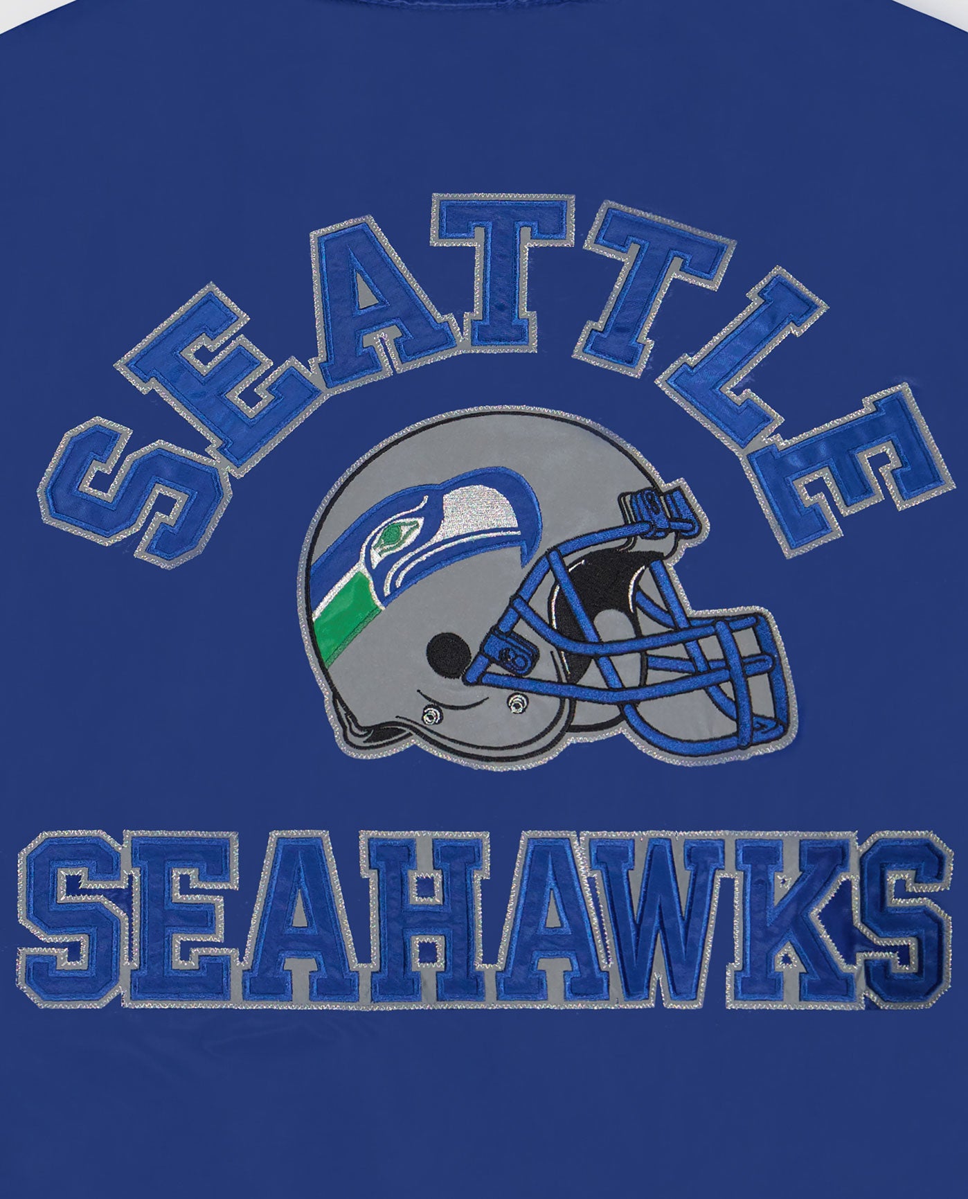 Seattle Seahawks Starter Enforcer Satin Varsity Full-Snap Jacket - College  Navy/Neon Green