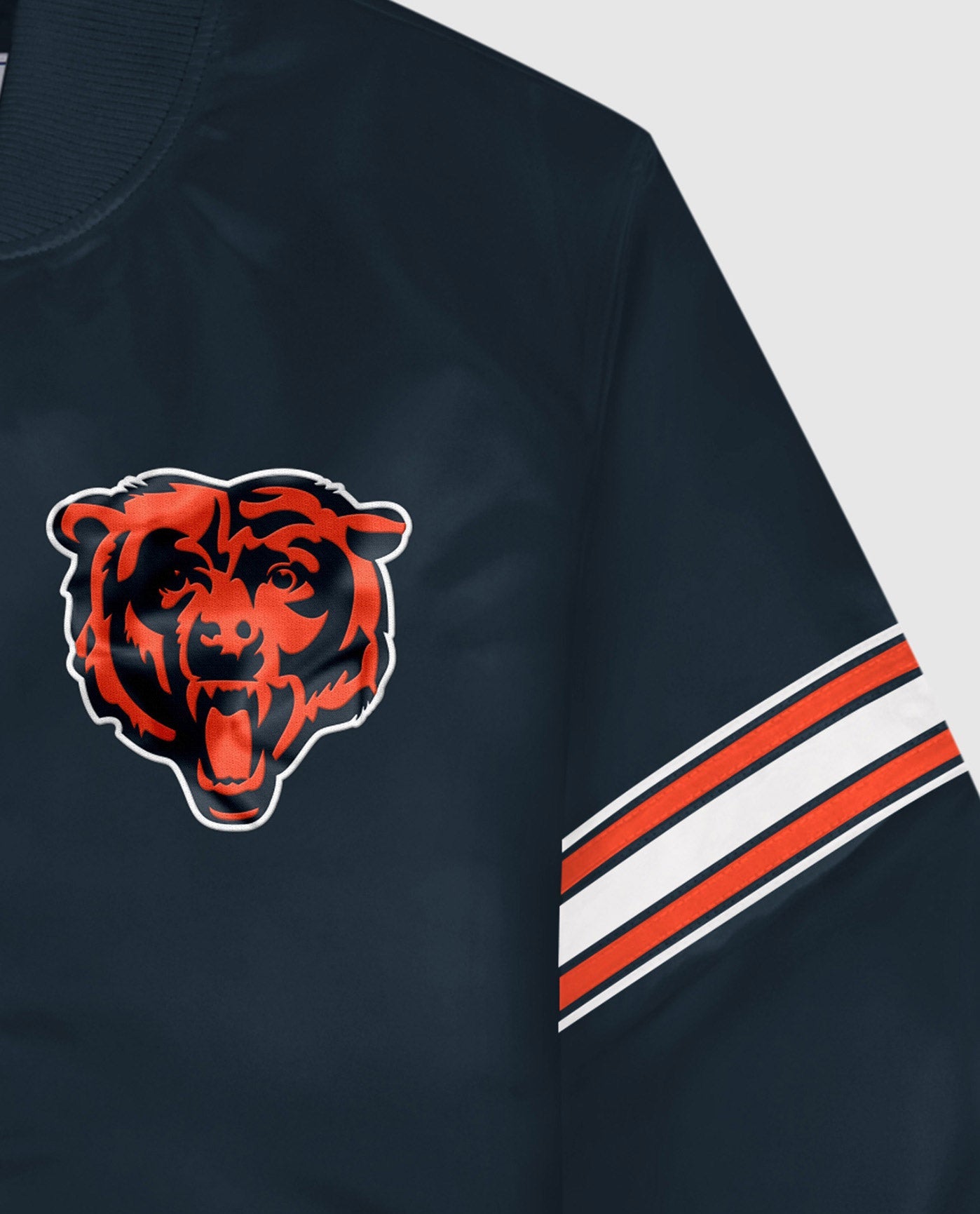 Chicago Bears Twill Applique Logo And Color Stripe Sleeve | Bears Navy