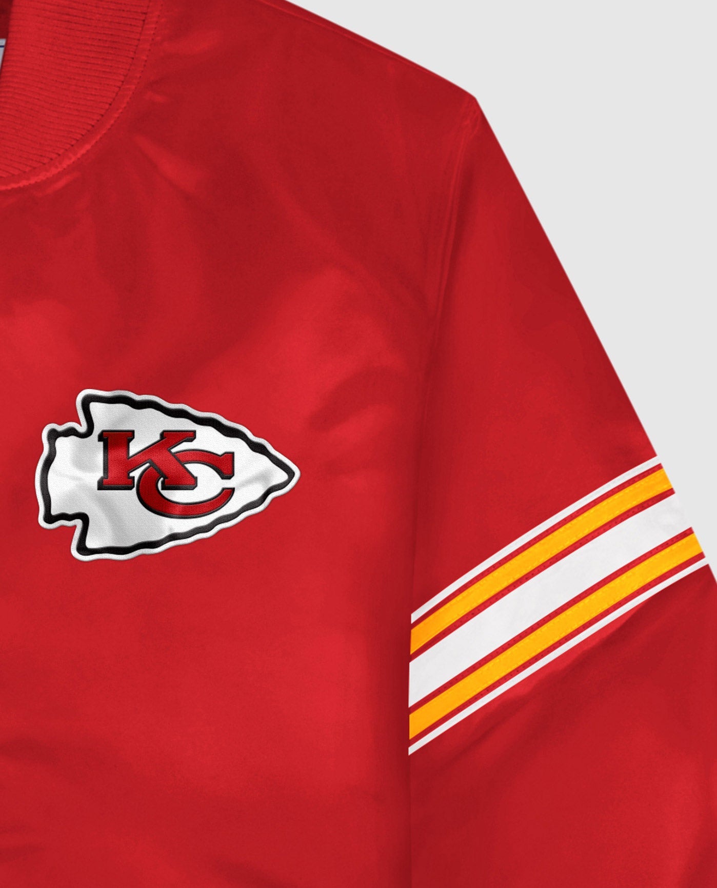Kansas City Chiefs Twill Applique Logo And Color Stripe Sleeve | Chiefs Red