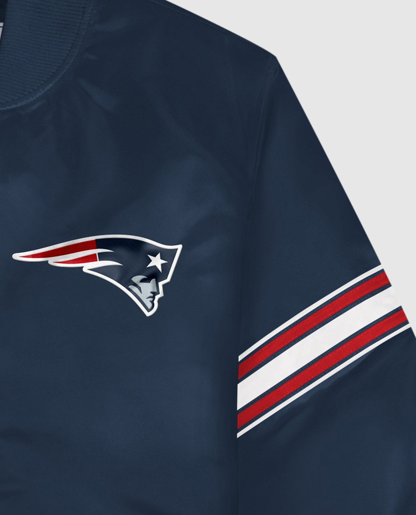 New England Patriots Twill Applique Logo And Color Stripe Sleeve | Patriots Navy