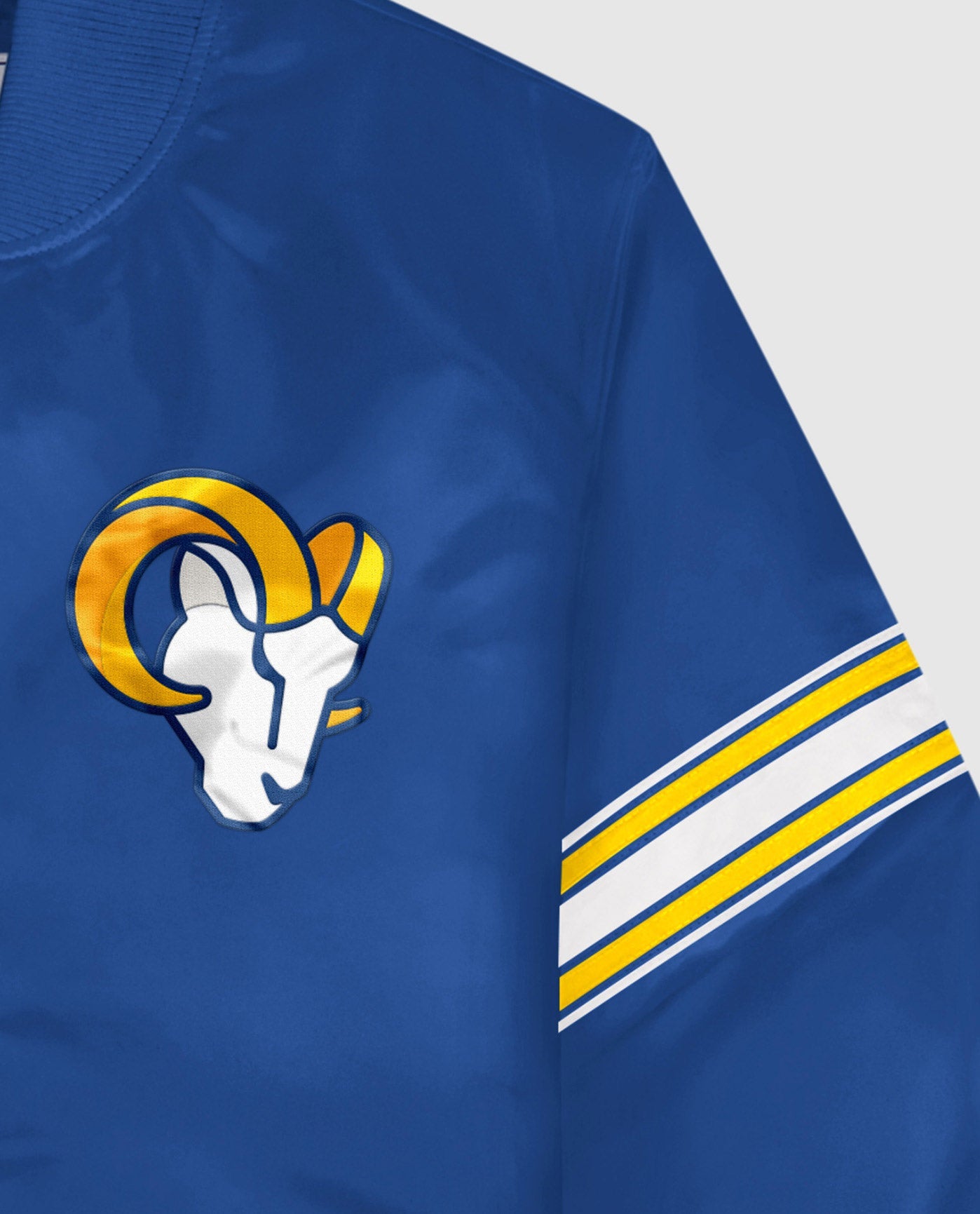 Los Angeles Rams Twill Applique Logo And Color Stripe Sleeve | Rams Blue