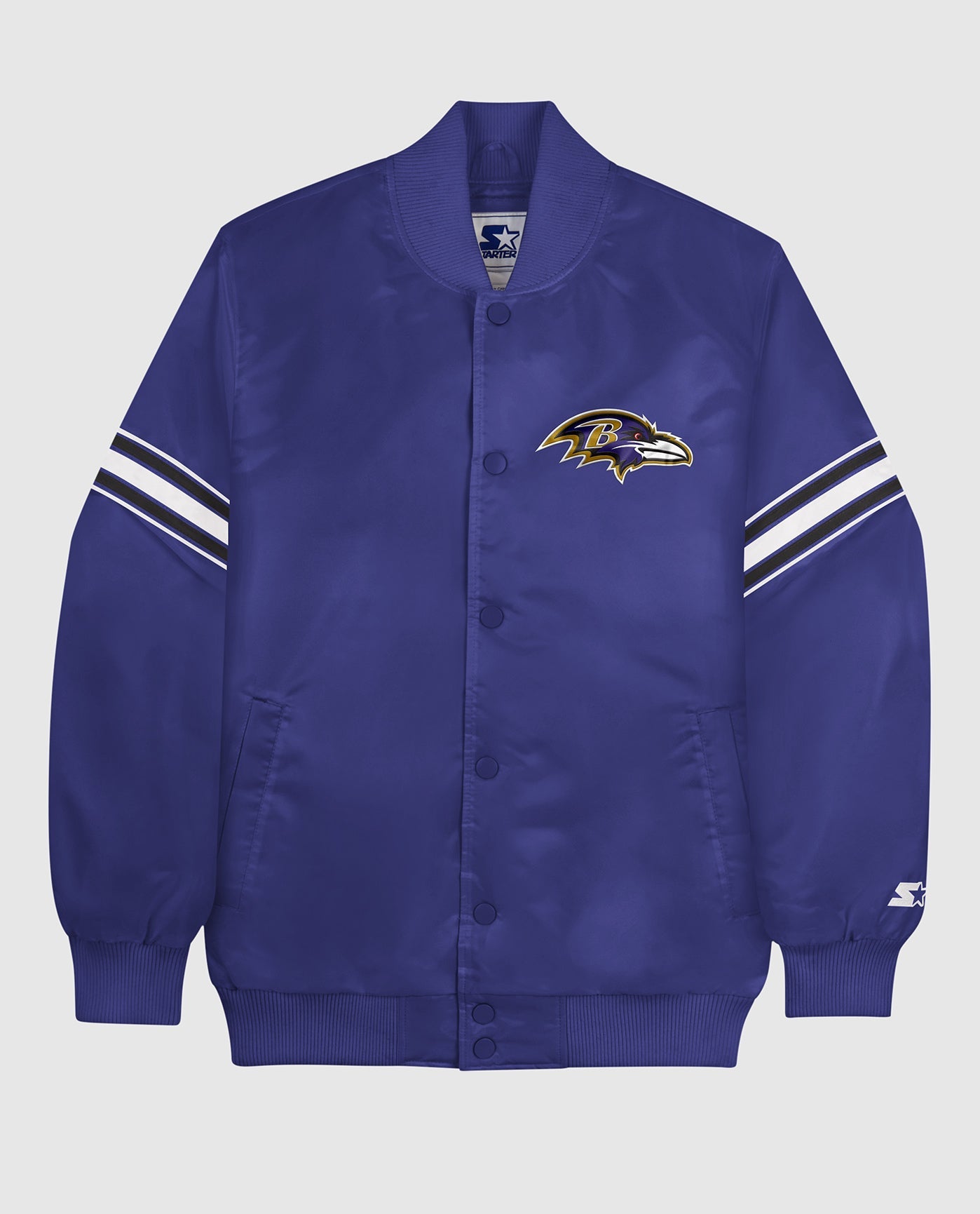 Shop Starter Baltimore Ravens Satin Jacket LS200167-RAV purple