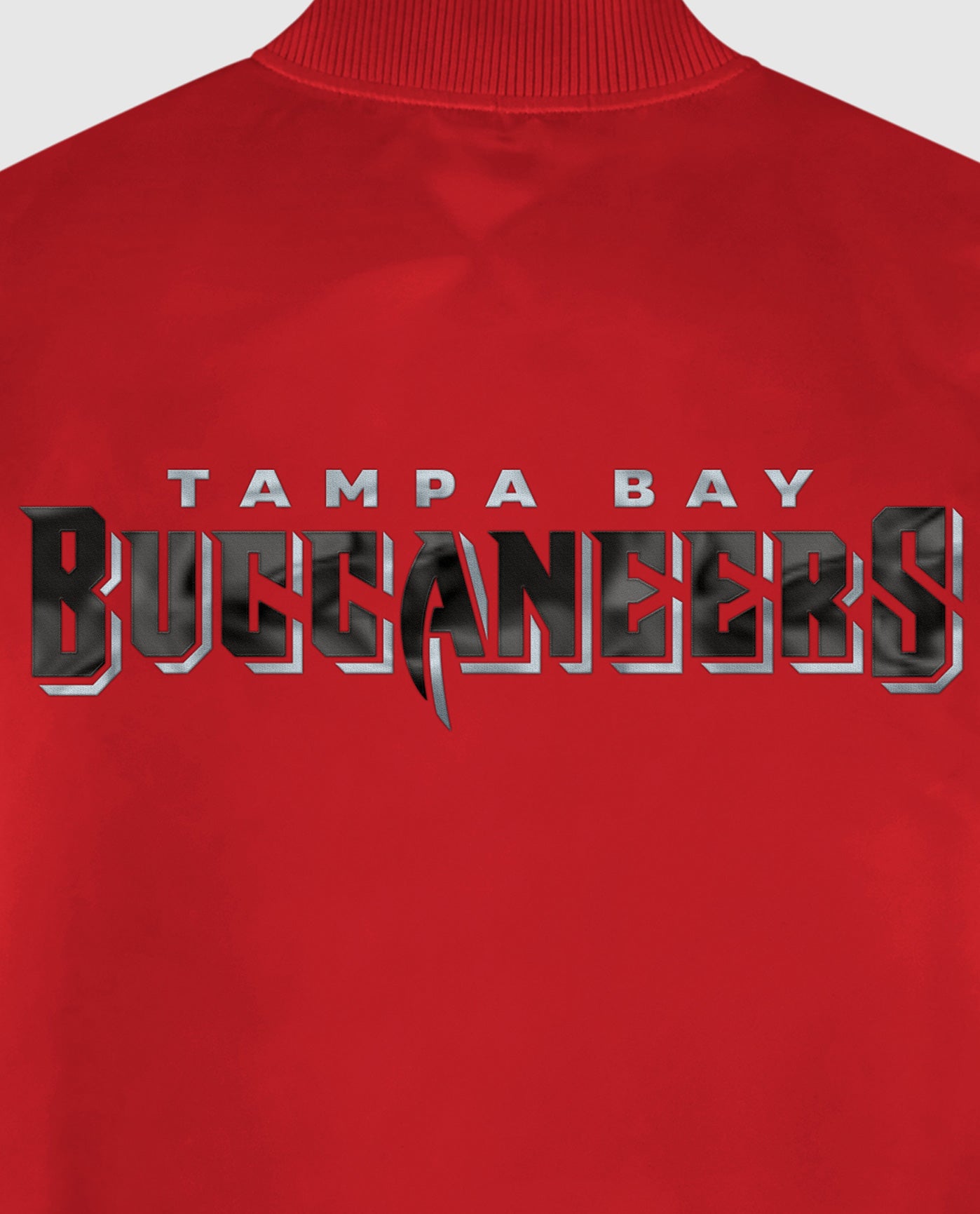 Men's Starter Red/Black Tampa Bay Buccaneers Leader Varsity Satin Full-Snap  Jacket
