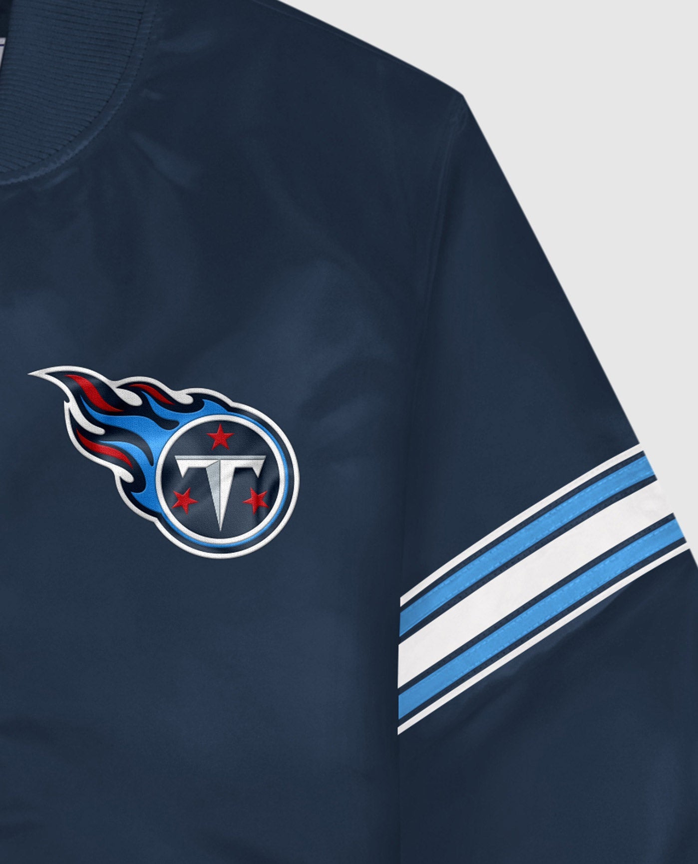 Tennessee Titans Twill Applique Logo And Color Stripe Sleeve | Titans Navy