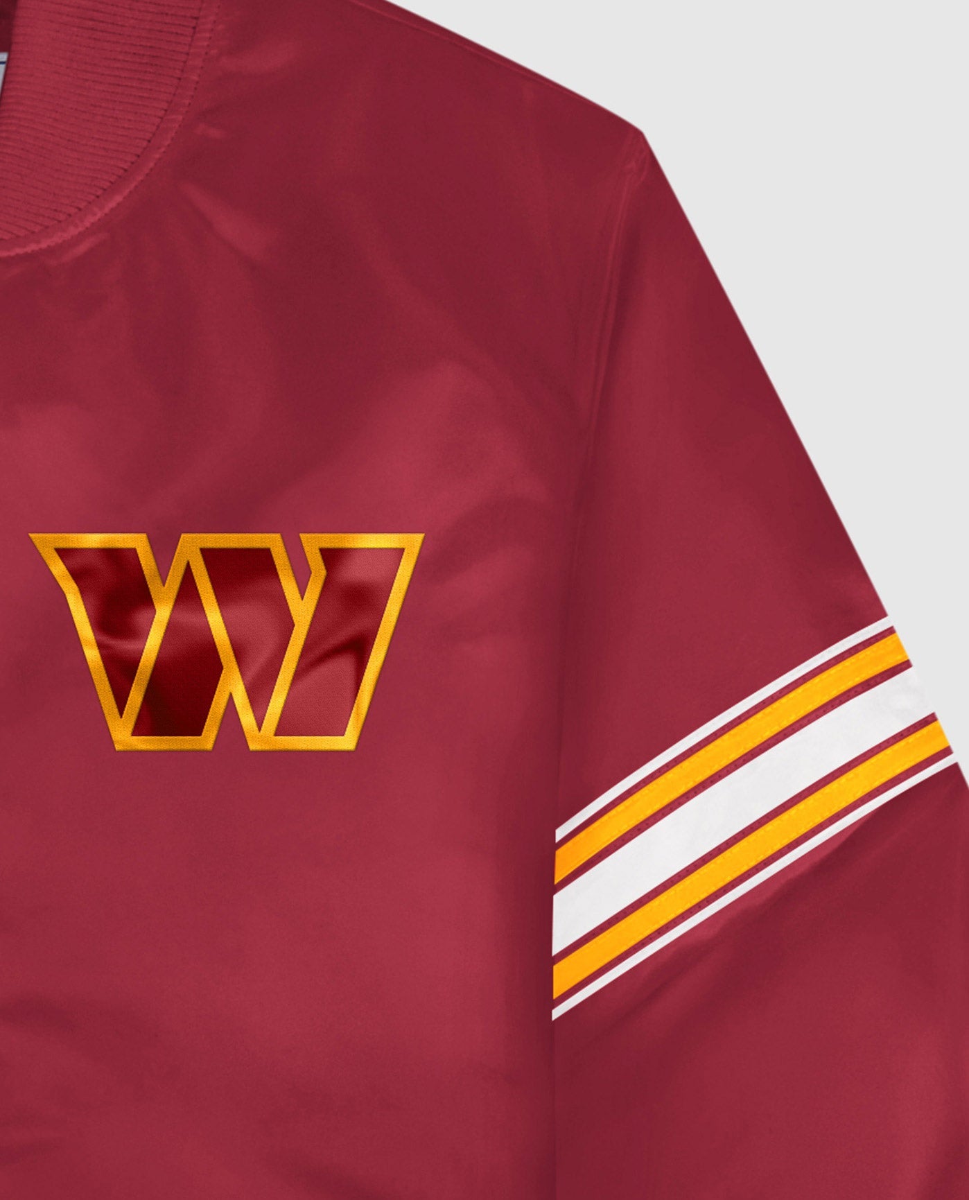 Washington Commanders Twill Applique Logo And Color Stripe Sleeve | Commanders Burgandy