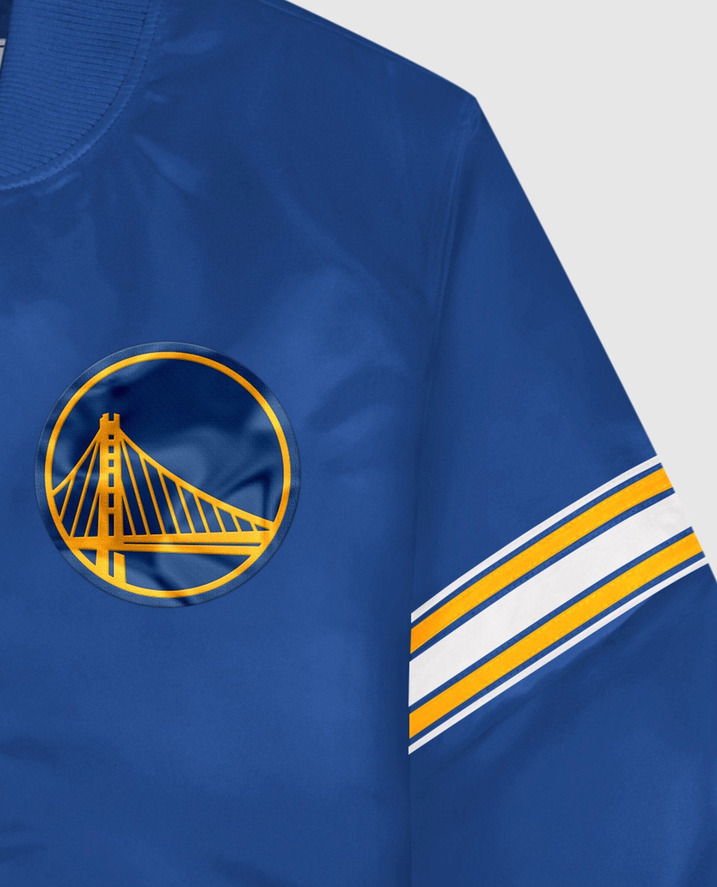 Golden State Warriors Twill Applique Logo And Color Stripe Sleeve | Warriors Blue
